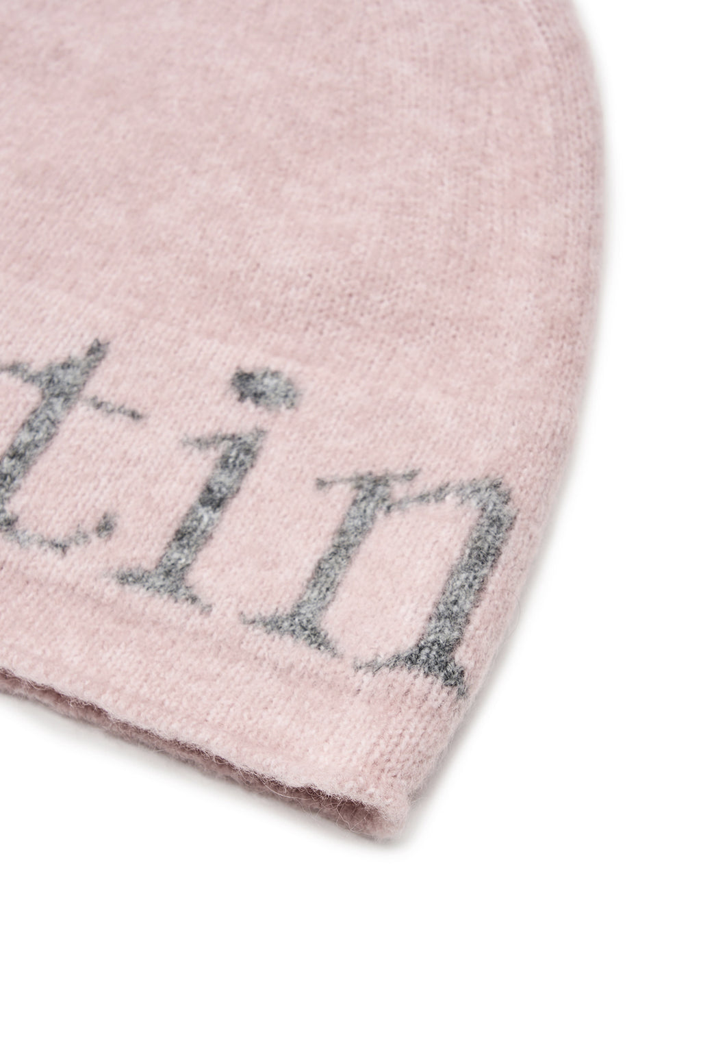 [matinkim] MATIN LOGO BOUCLE KNIT BEANIE IN PINK