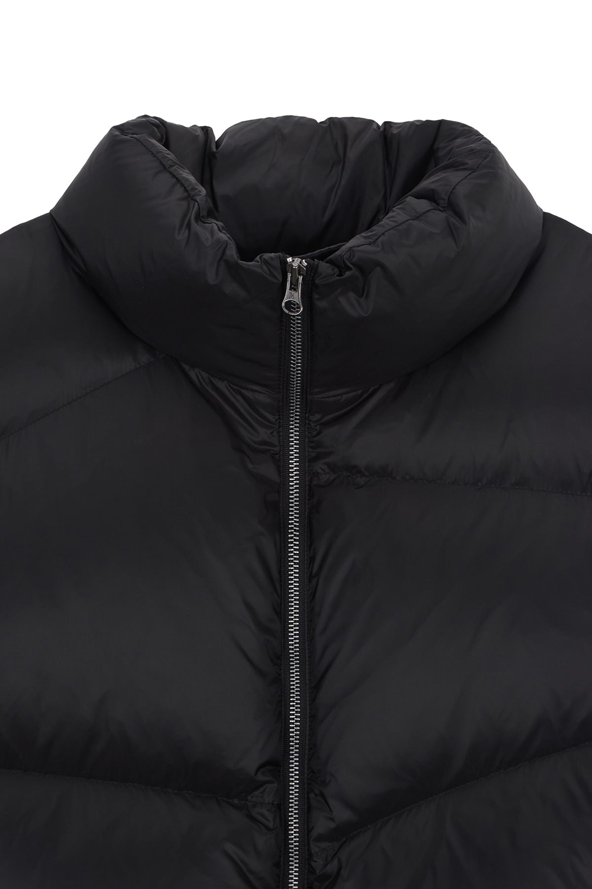 [matinkim] UNBALANCE QUILTED DOWN VEST FOR MEN IN BLACK