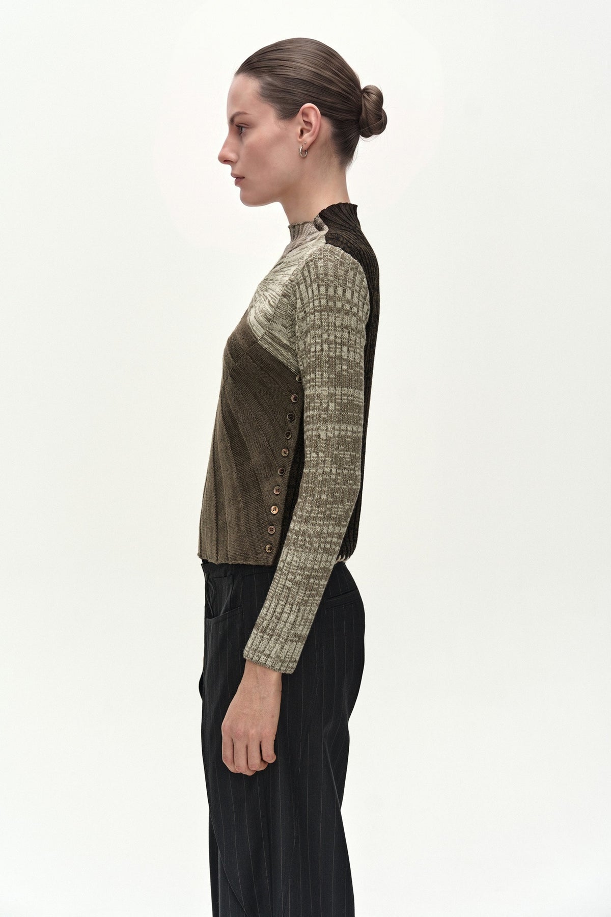 Andersson Bell Asymmetric Twist Button Top