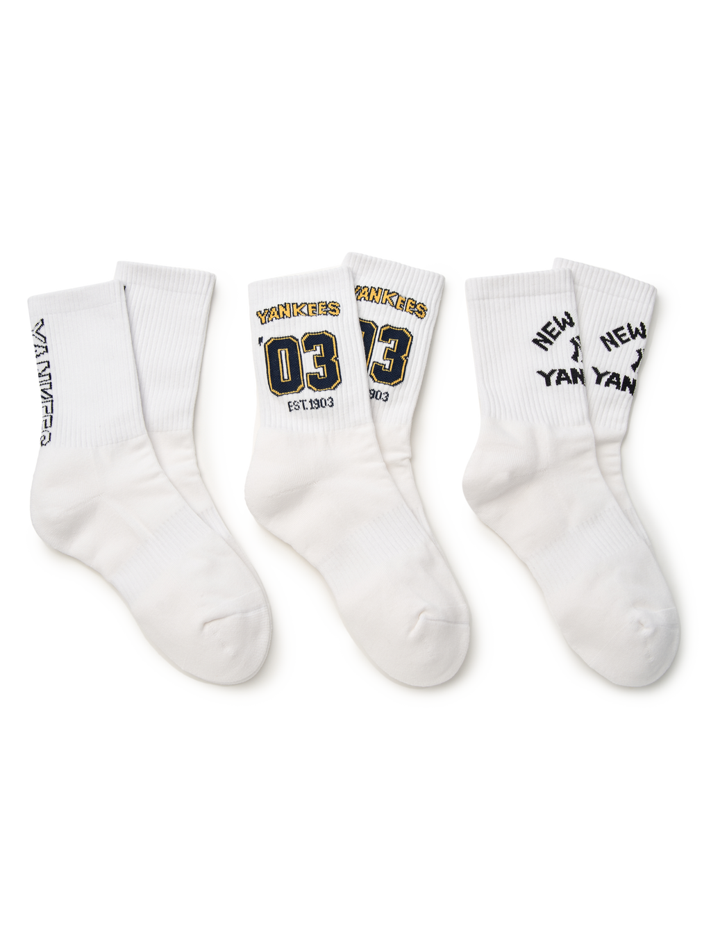 MLB Korea Varsity Sportive Mid Socks 3pairs Set