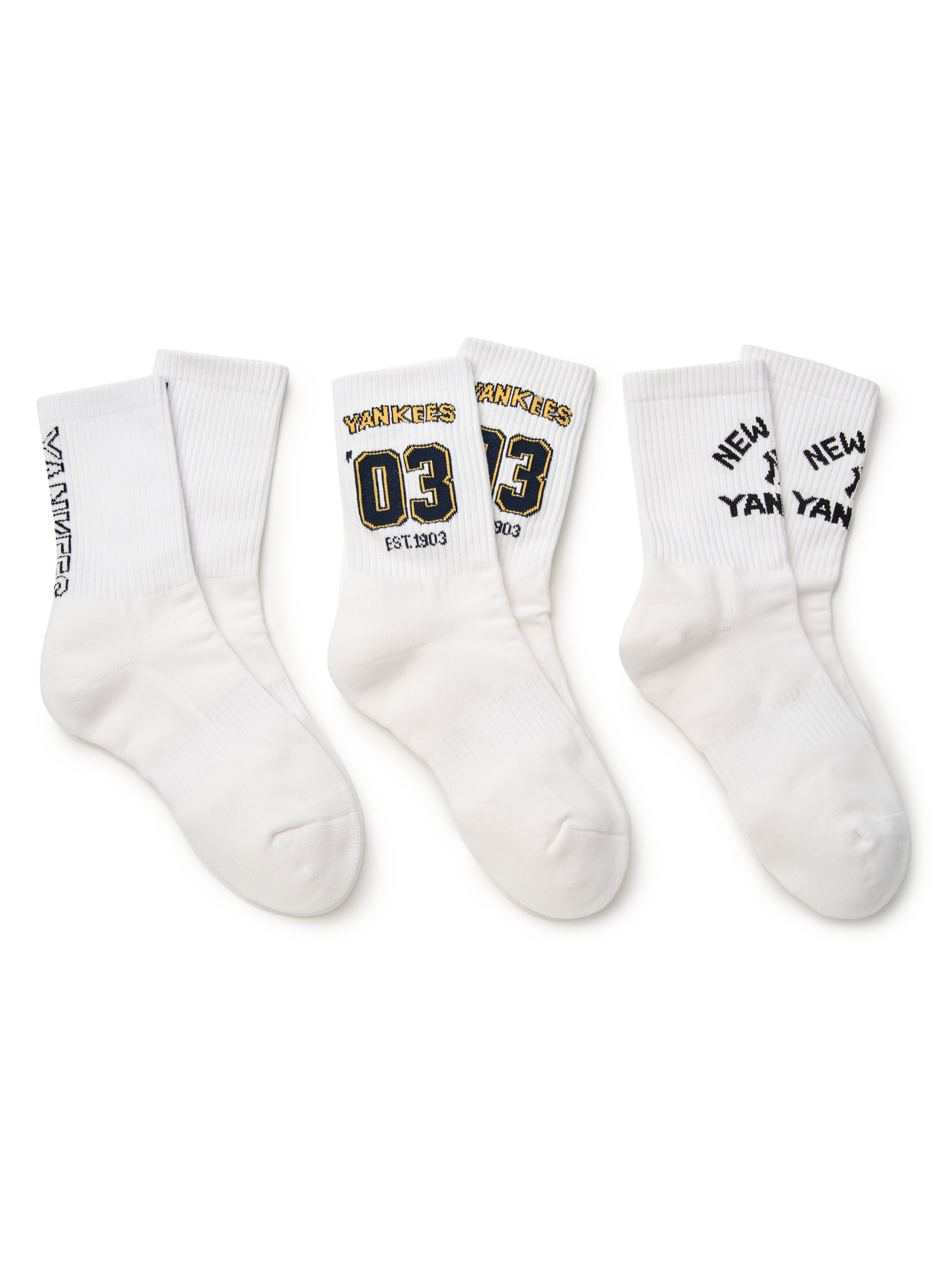MLB Korea Varsity Sportive Mid Socks 3pairs Set