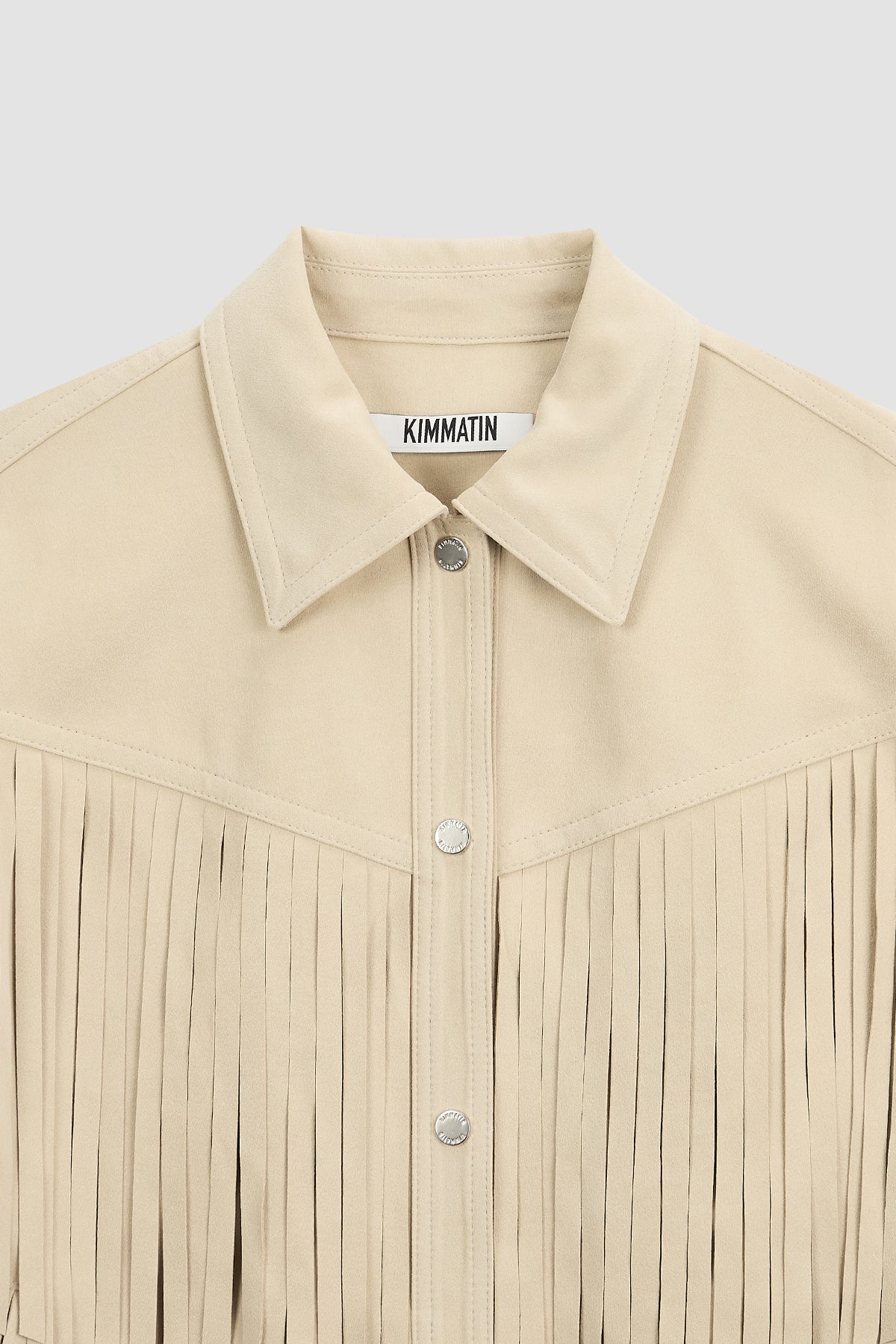 [matinkim] Suede Fringe Jacket IN Beige