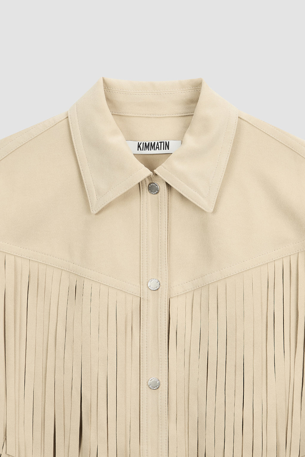 [matinkim] Suede Fringe Jacket IN Beige
