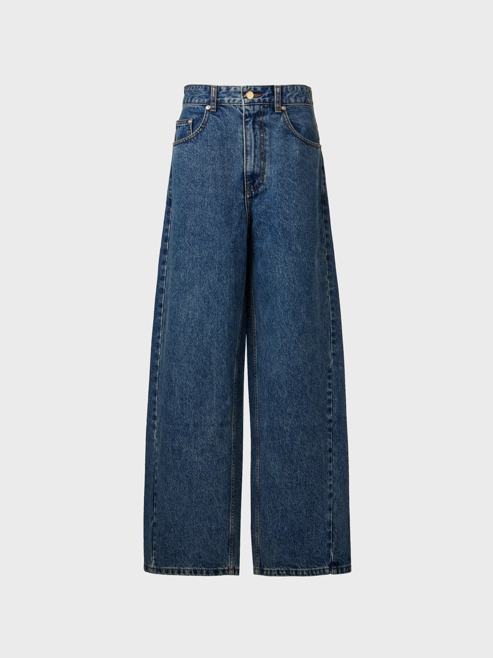 EENK Curved Fit Denim Pants - Denim Blue