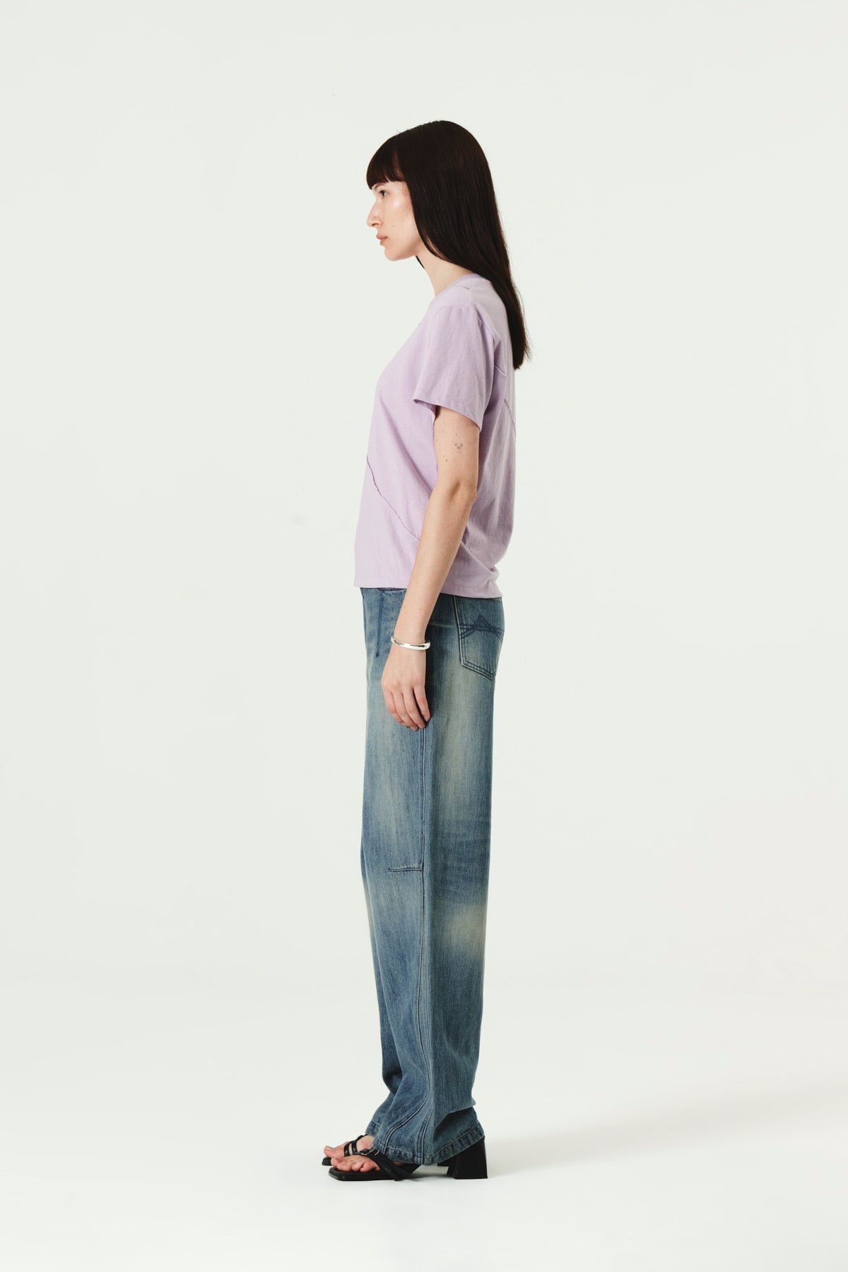 Matinkim Matin Kim Cut Point Small Logo Top IN Lilac