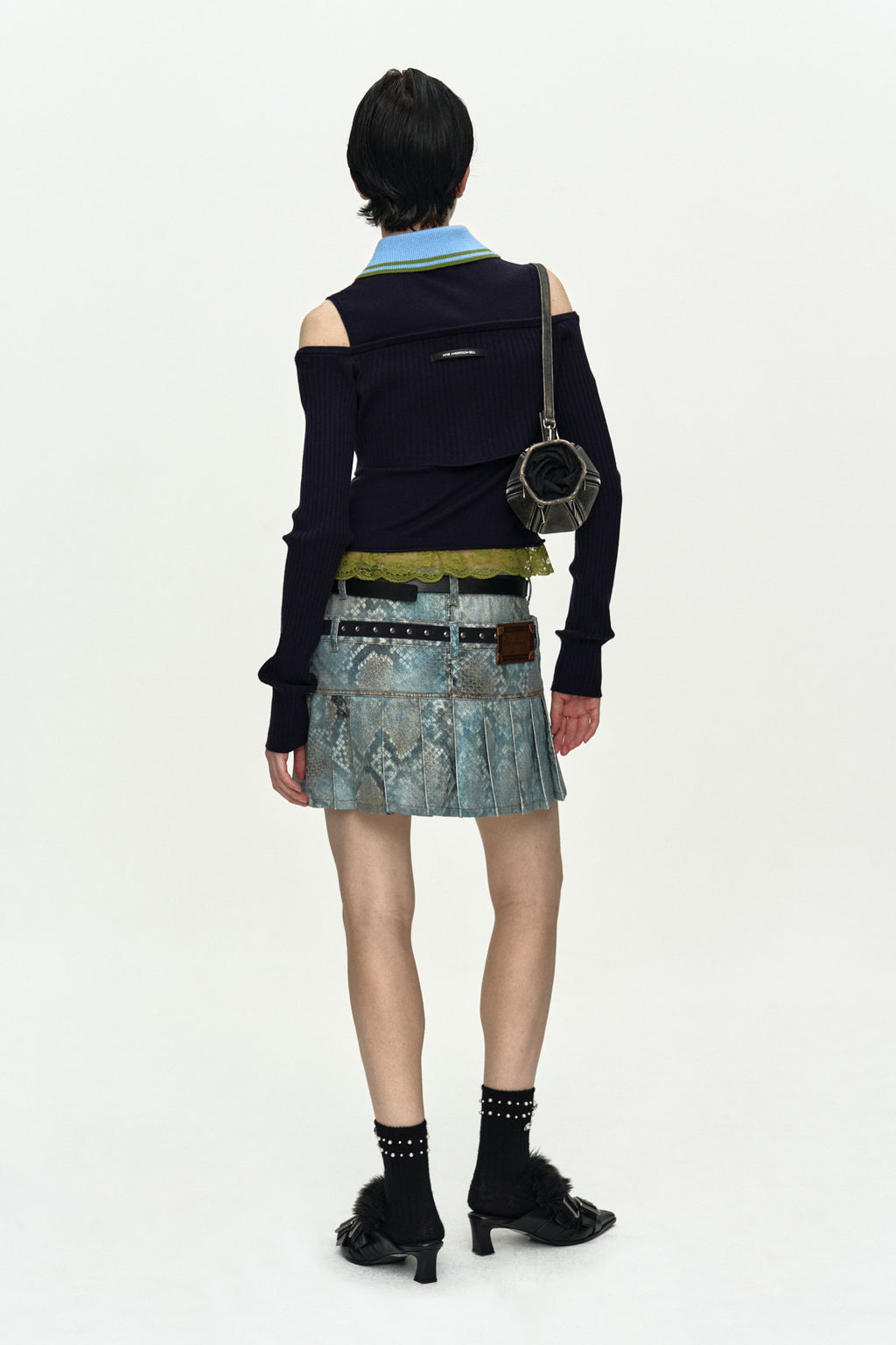 Andersson Bell Layered Off-Shoulder Collar Top