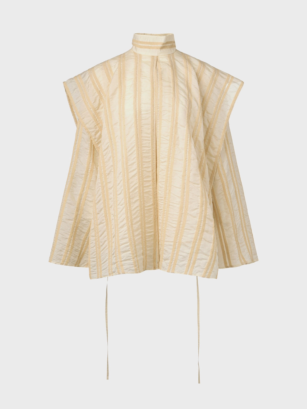 EENK Long Sleeve Layered Blouse - Beige