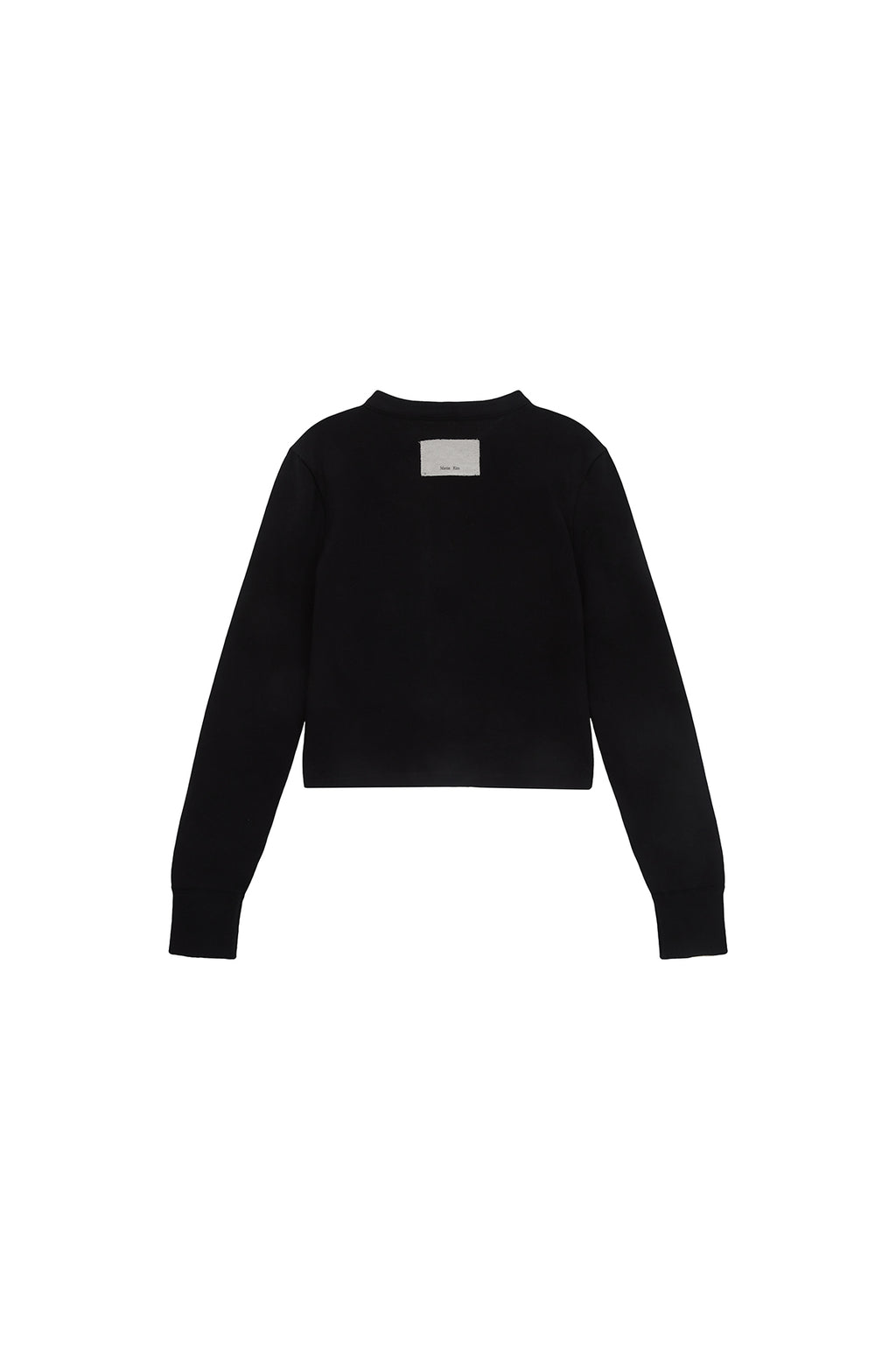 [matinkim] RIB POINT JERSEY CARDIGAN IN BLACK