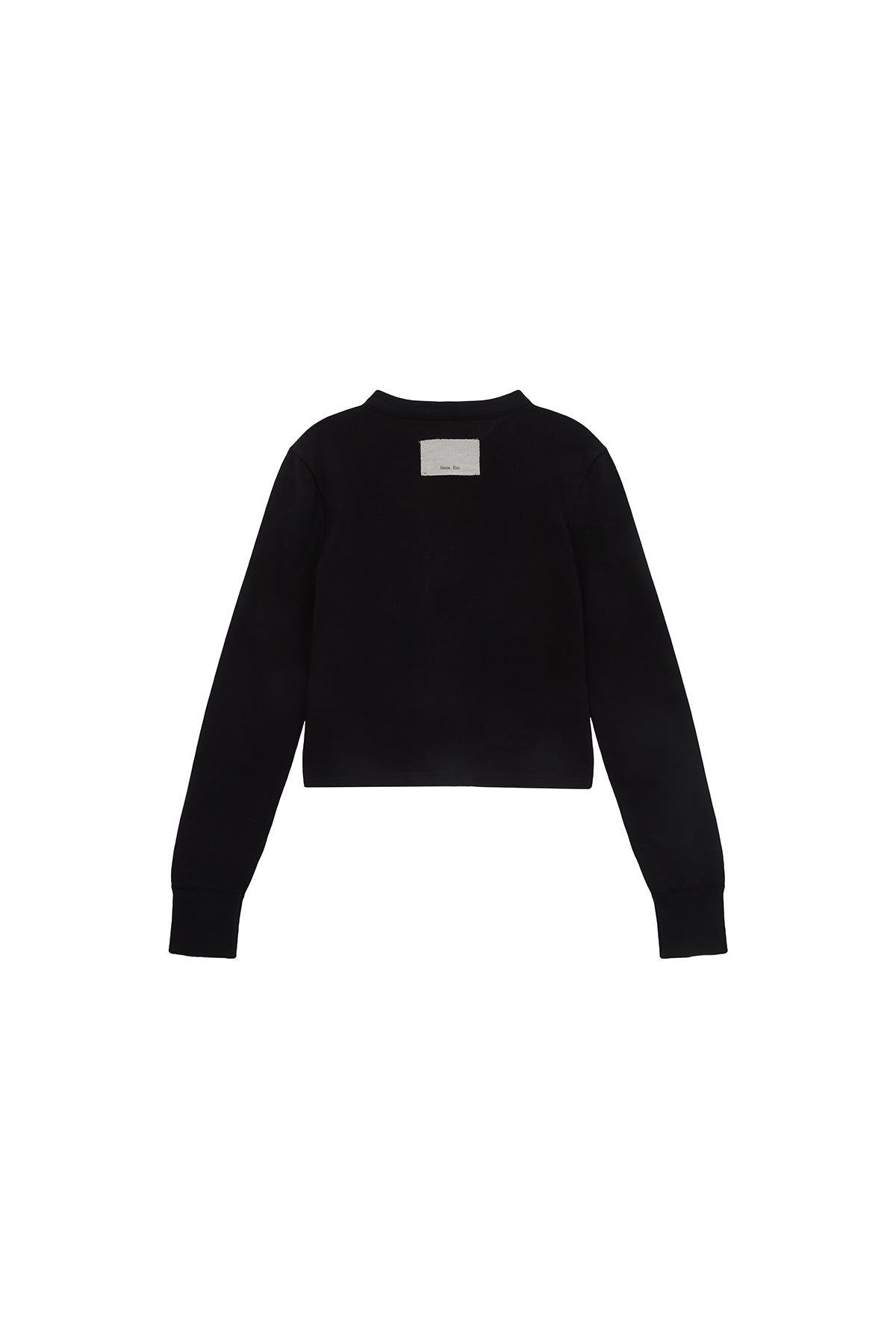 [matinkim] RIB POINT JERSEY CARDIGAN IN BLACK