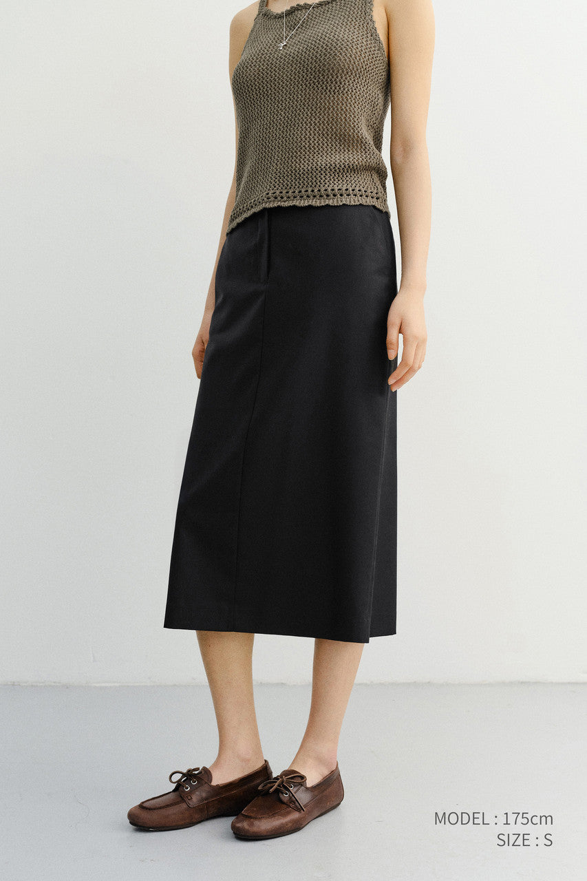 Dunst H-Line Long Skirt Black