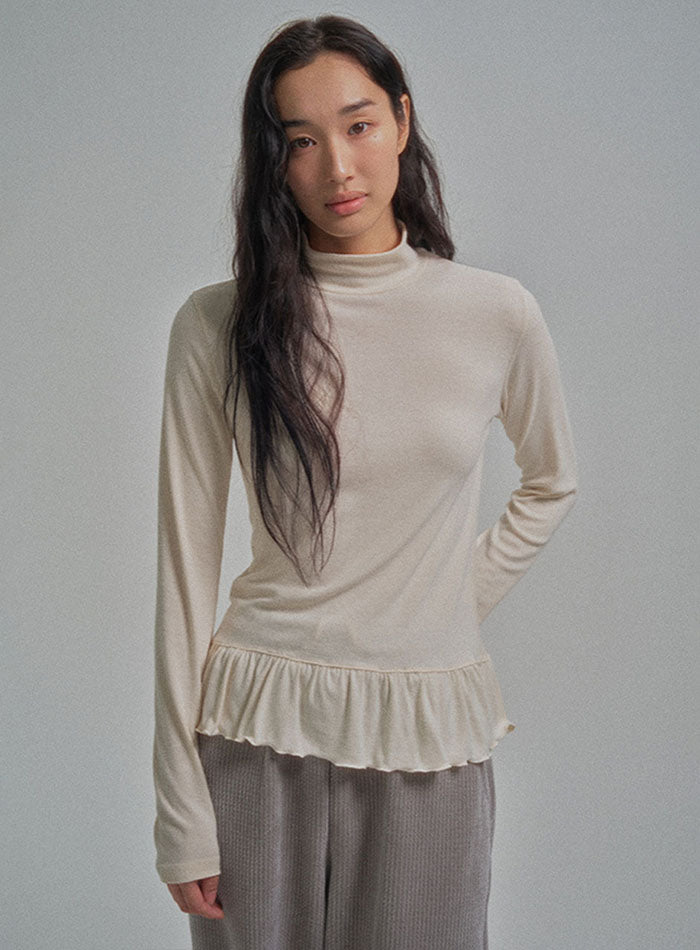 Mango Maniplease Coon Frill Turtle Tee Cream