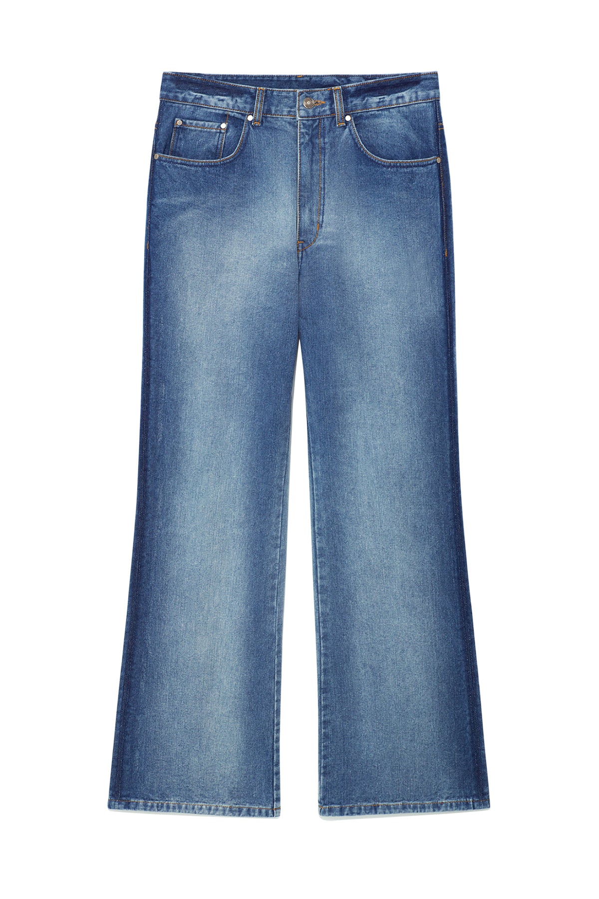 Matinkim Gradation Washed Denim Pants For Men IN Blue