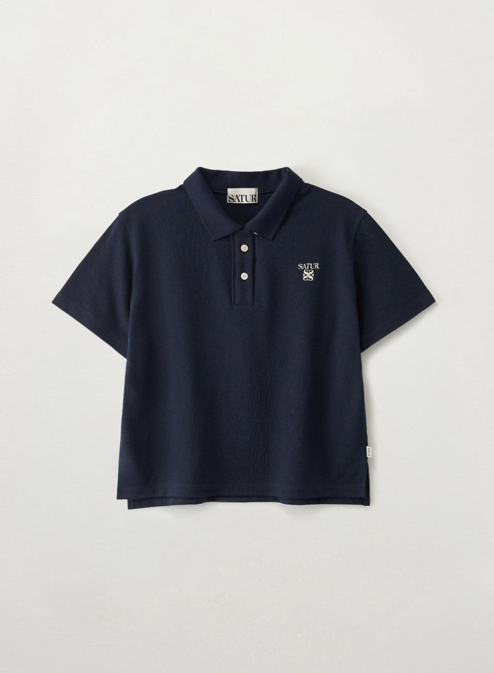 Satur (W) Loren Pique Polo T-Shirt - Navy