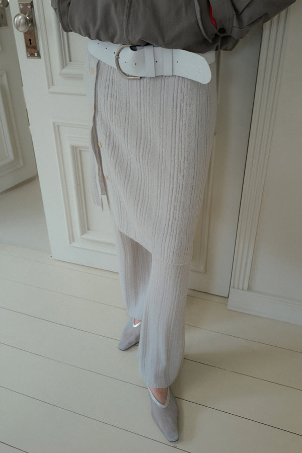 Overdueflair Mohair Wrap Knit Skirt Ash Gray