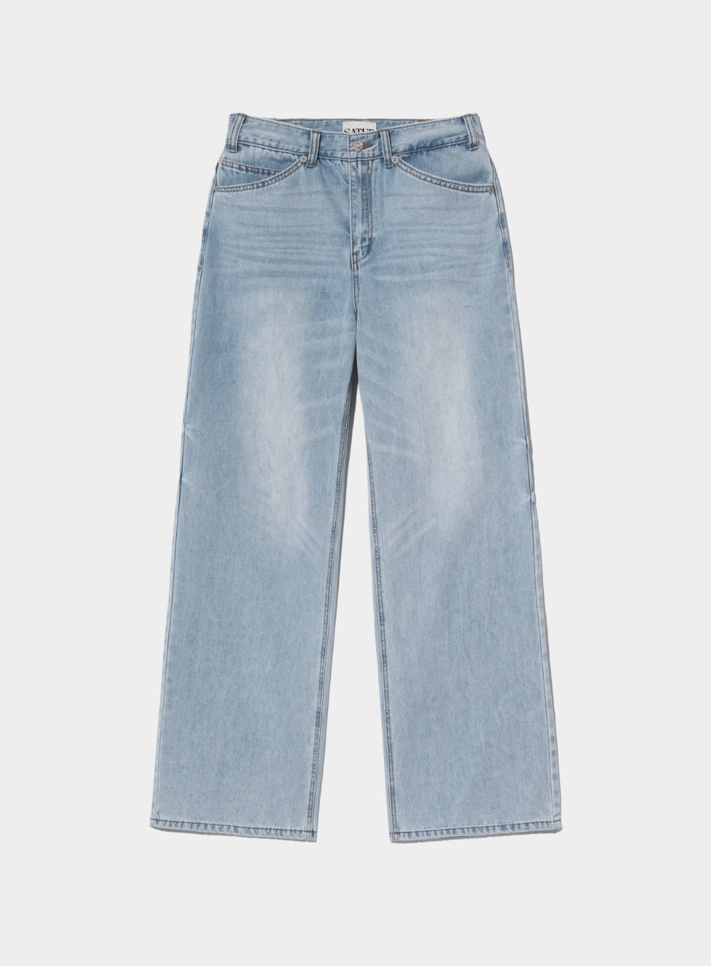 [satur] (W) Layne Midrise Straight Denim Pants - Ice Blue