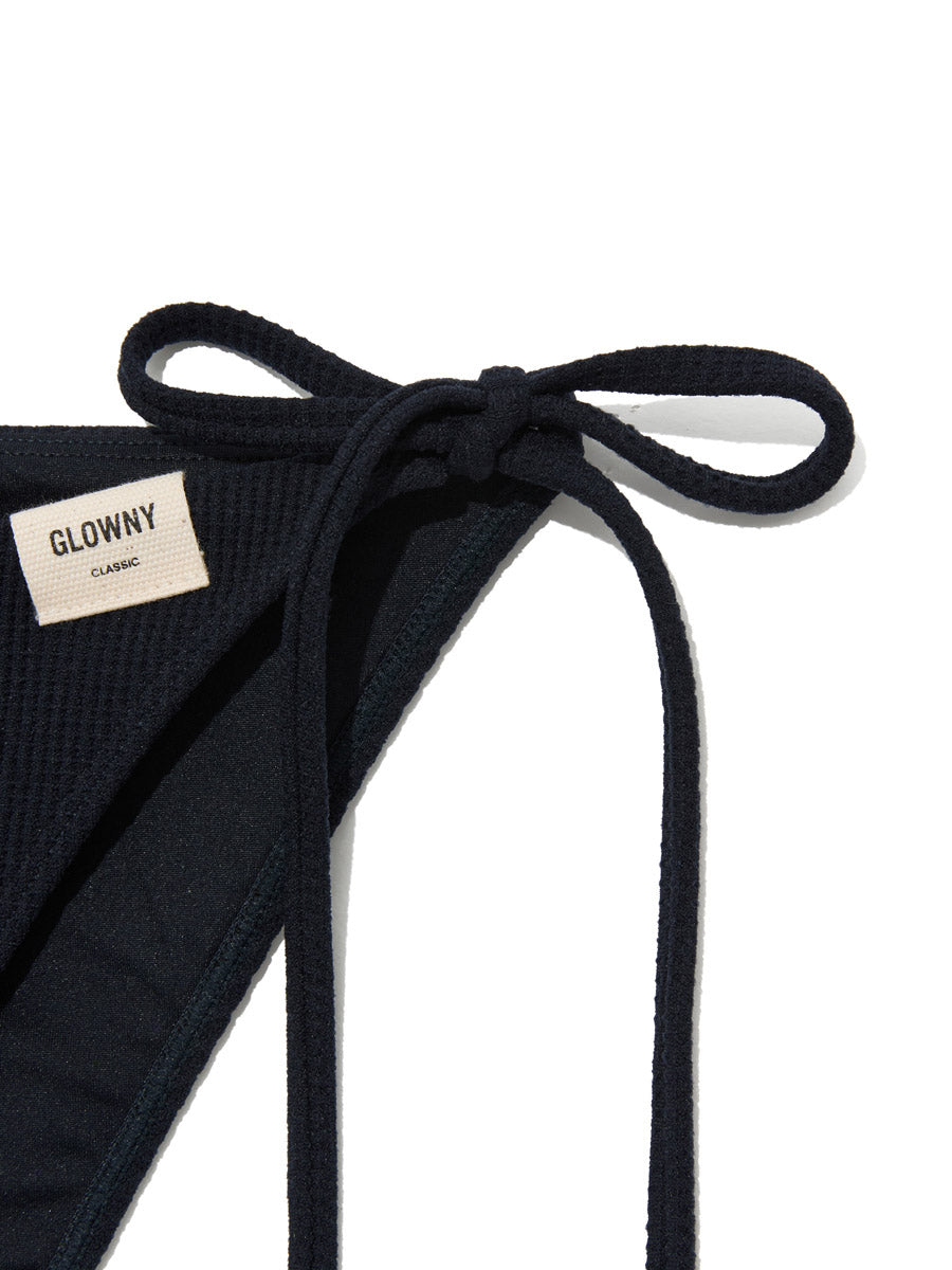 GLOWNY G Waffle Bikini Bottom (Navy)