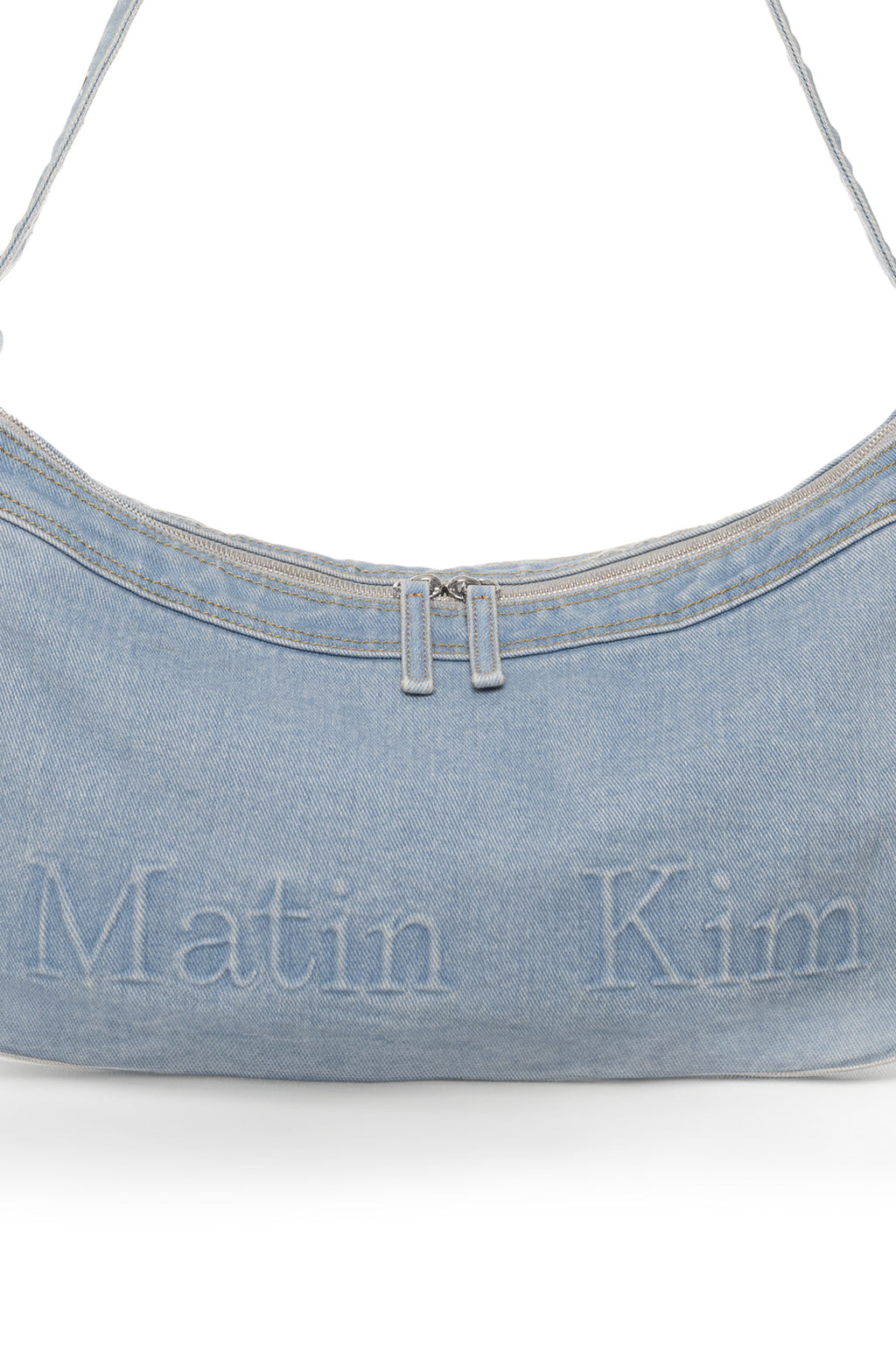 Matinkim Matin Dust Denim Side Pocket Bag IN Light Blue