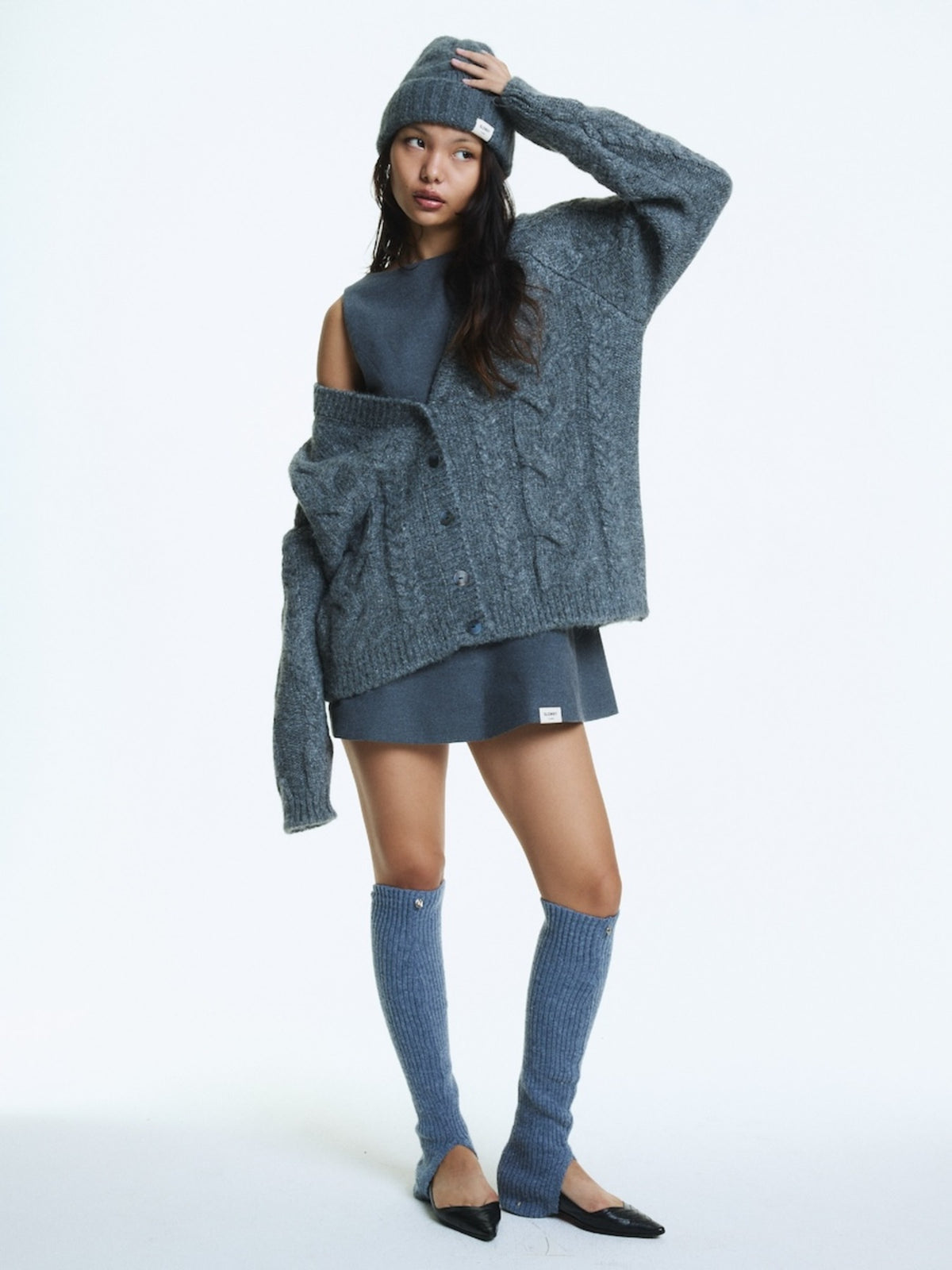 GLOWNY G Chloe Mini Dress (Dark Gray)