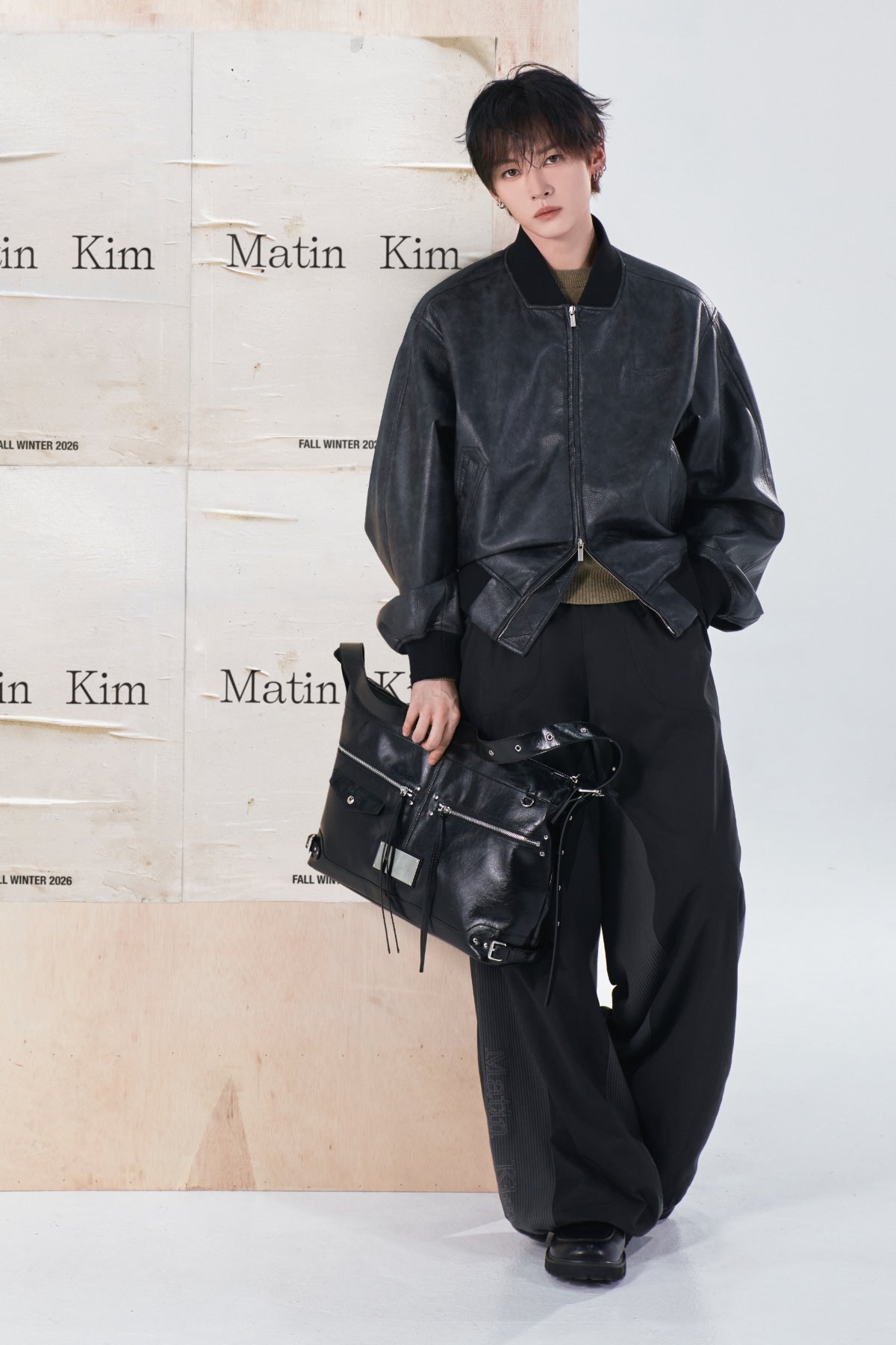 Matinkim Waffle Color Block Track Pants IN Black