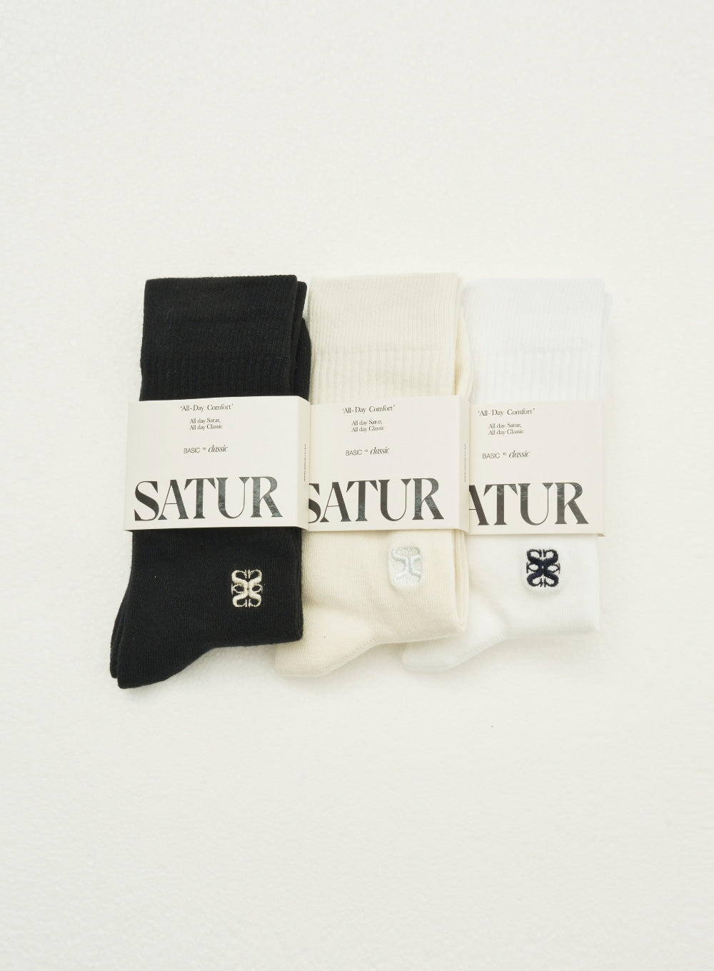 [satur] All Day Satur Crew Socks