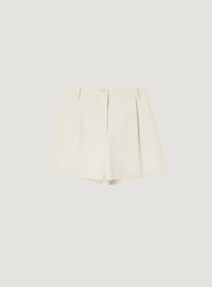 Mango Maniplease Nunu Corduroy Shorts Ivory
