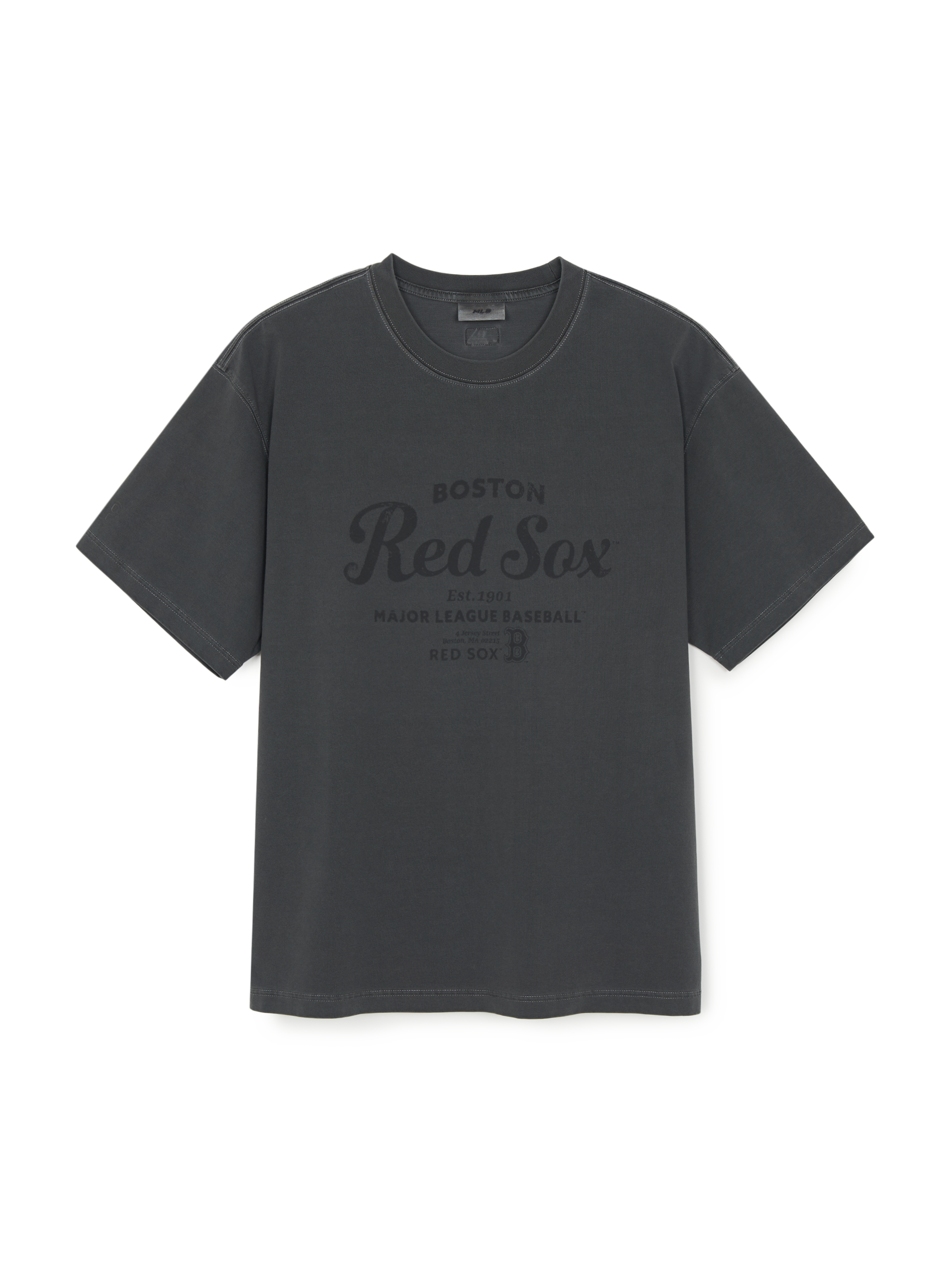 MLB Korea Vintage Washing Letter Graphic T-shirt