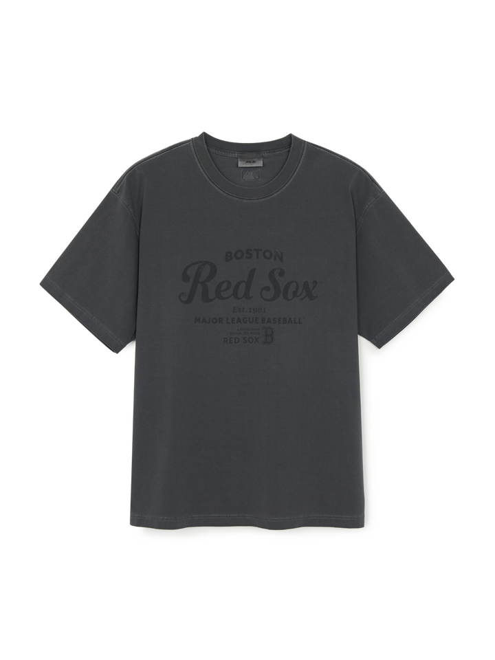 MLB Korea Vintage Washing Letter Graphic T-shirt