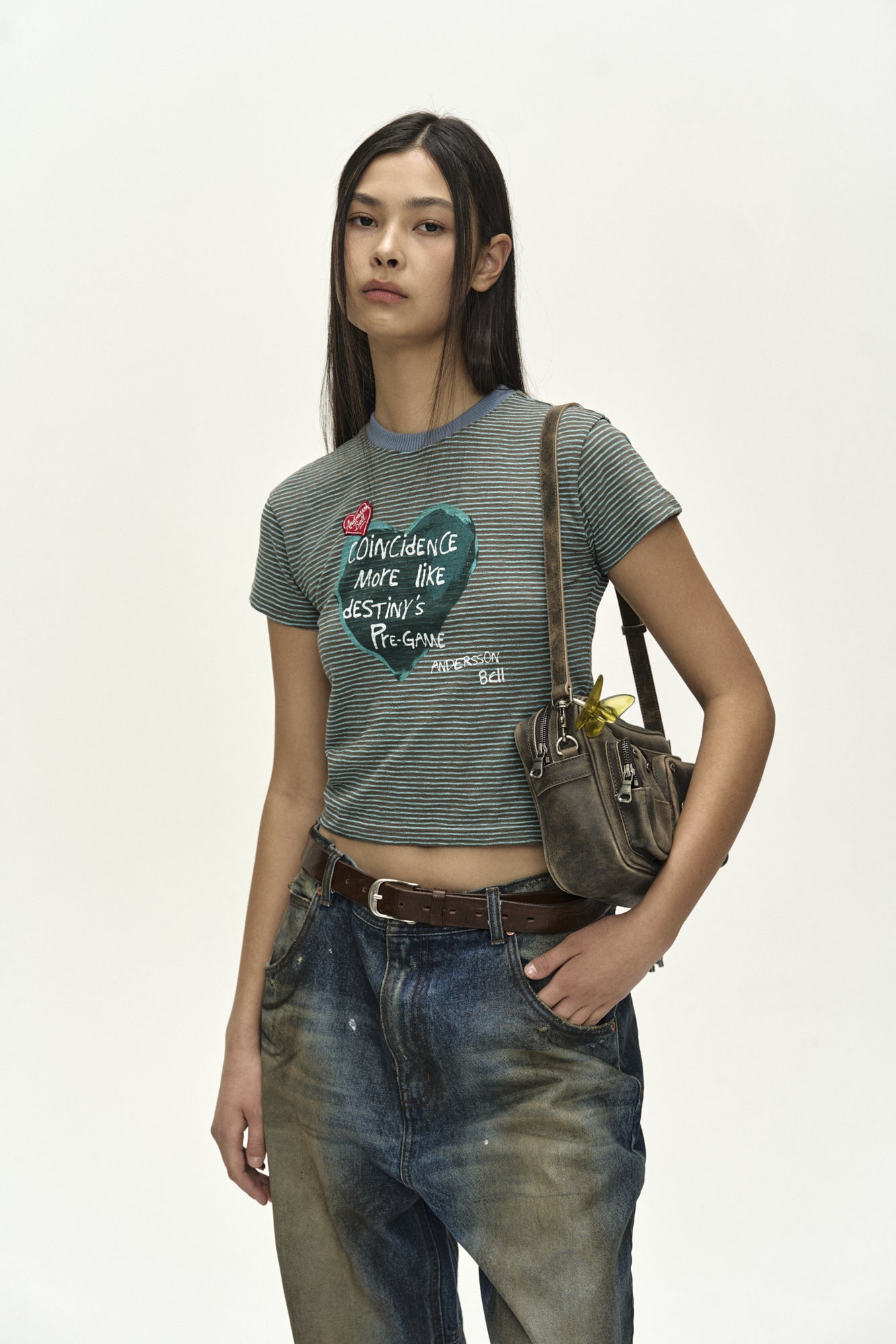 Andersson Bell (Essential) Heart Message Stripe T-Shirt