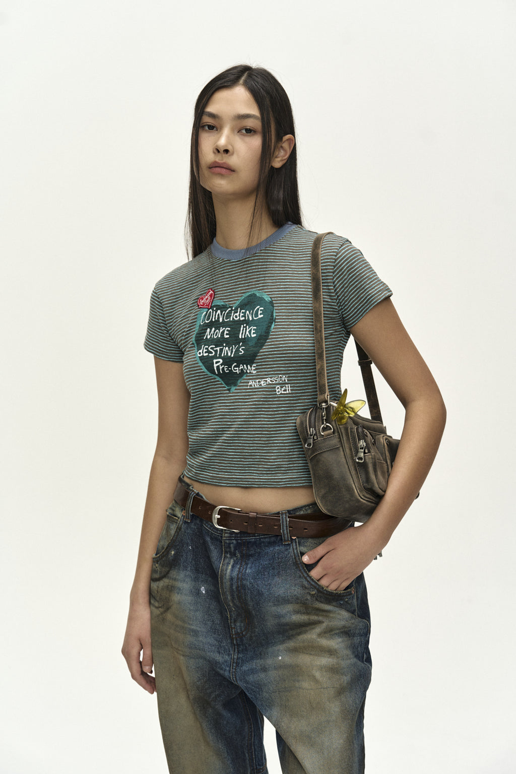Andersson Bell (Essential) Heart Message Stripe T-Shirt