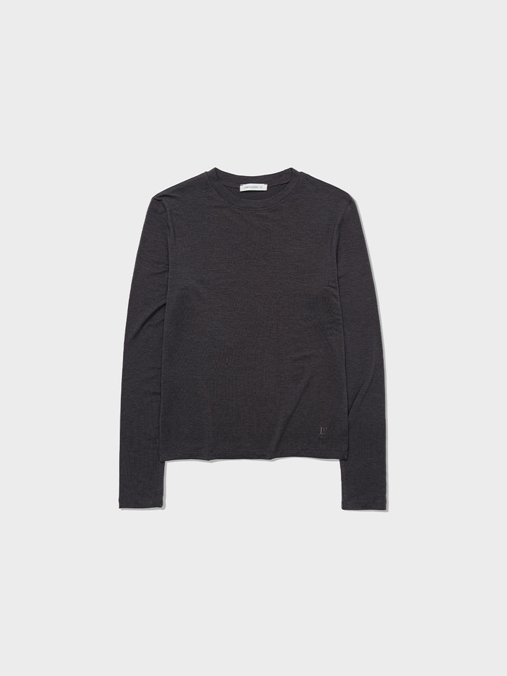 Low Classic Lc Wool Jersey T-Shirt Charcoal