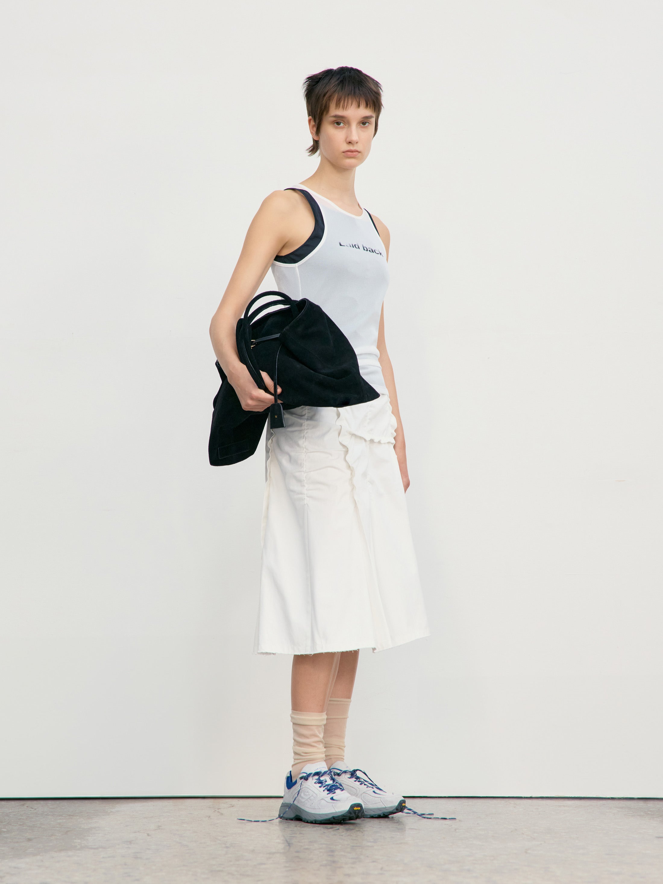 Low Classic Laid Back Sleeveless T-Shirt White