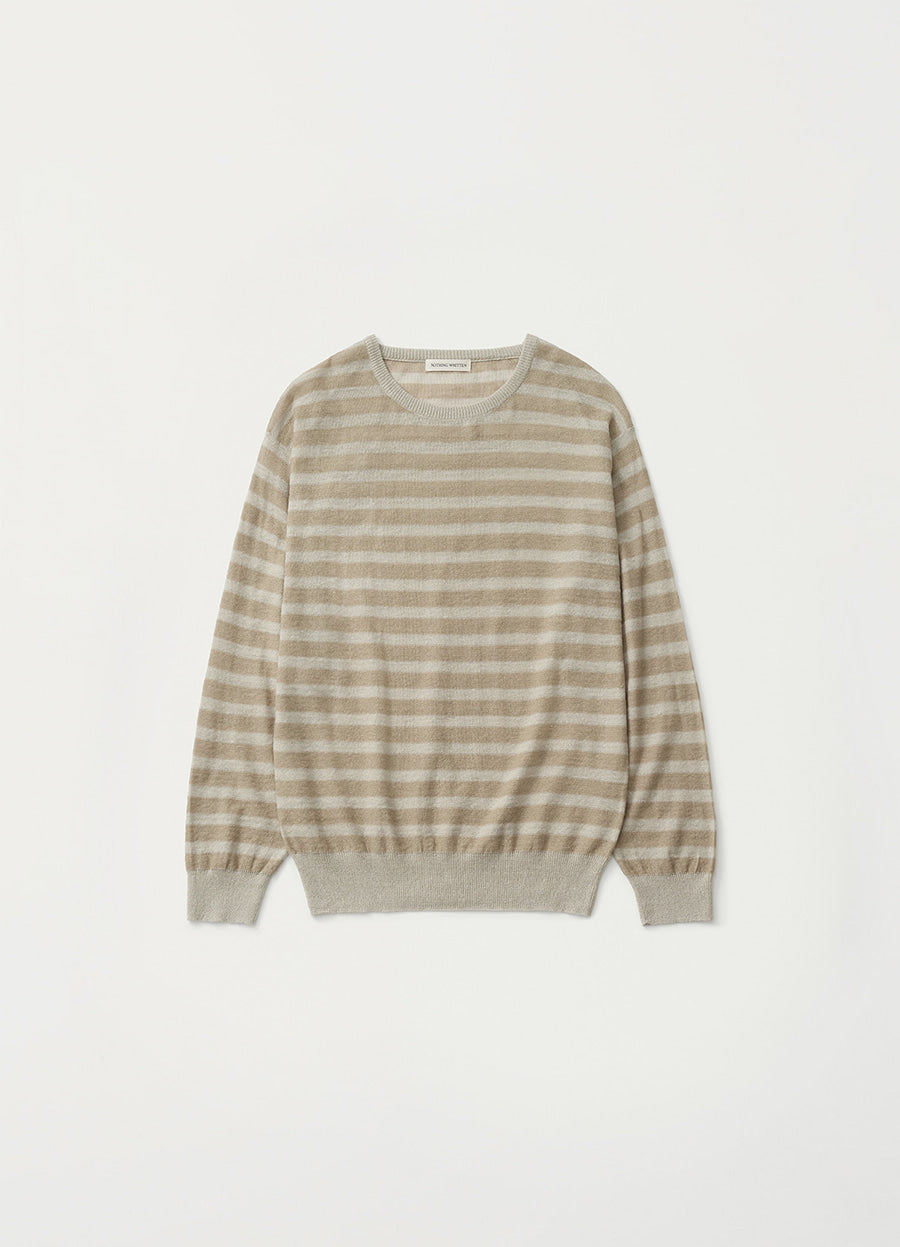 Nothing Written Veil stripe pullover (Warm taupe)
