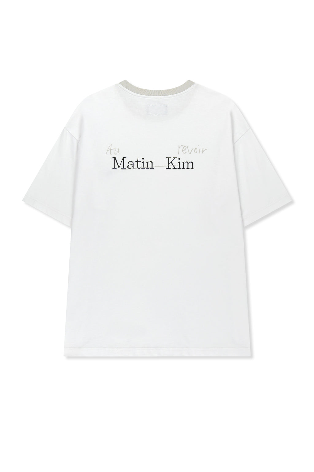 Matinkim Tonal Rib Back Logo Top For Men IN White