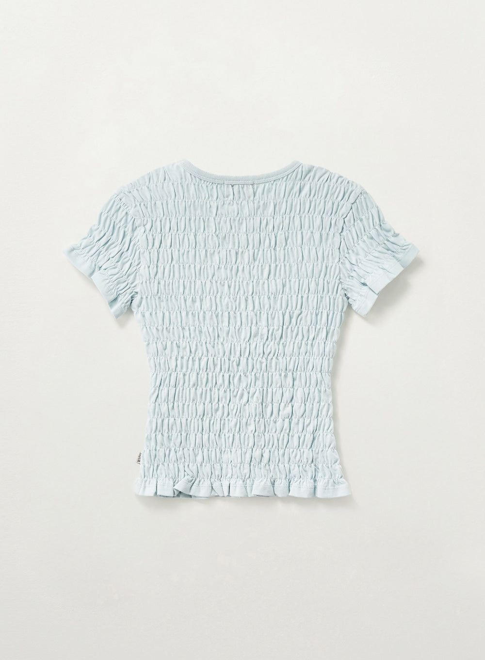 Satur (W) Citron Smocked T-shirt - Sky Blue