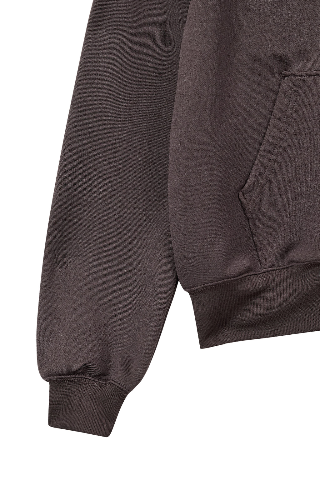 [matinkim] BACK LOGO GLITTER HOODY ZIP UP FOR WOMEN IN BROWN