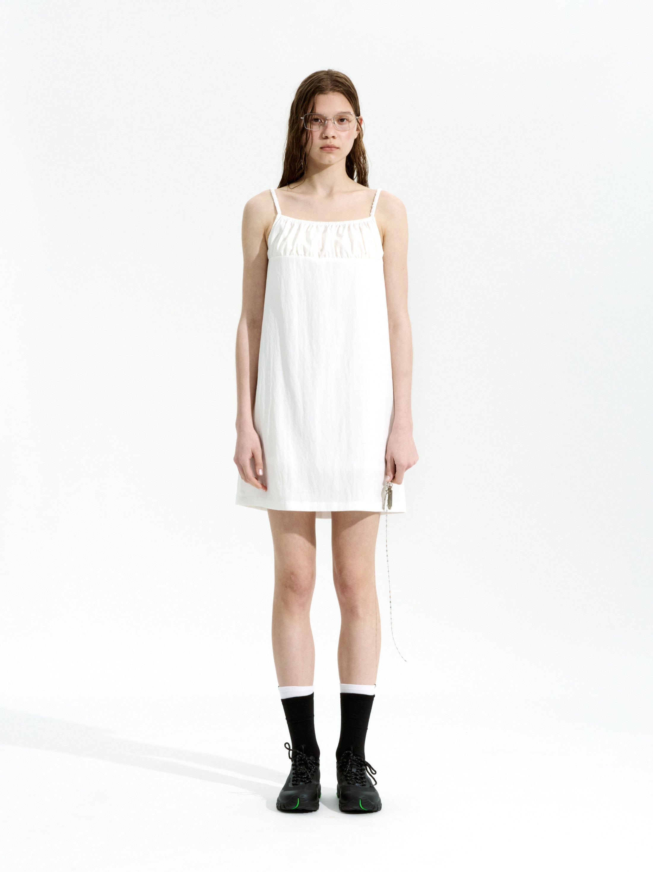[Low Classic] Shirring String Dress_Off White