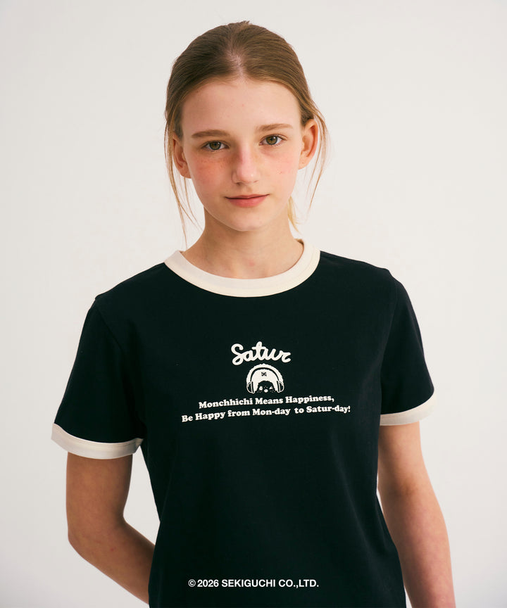 Satur (W) Satur X Monchhichi Ringer T-Shirt - Black