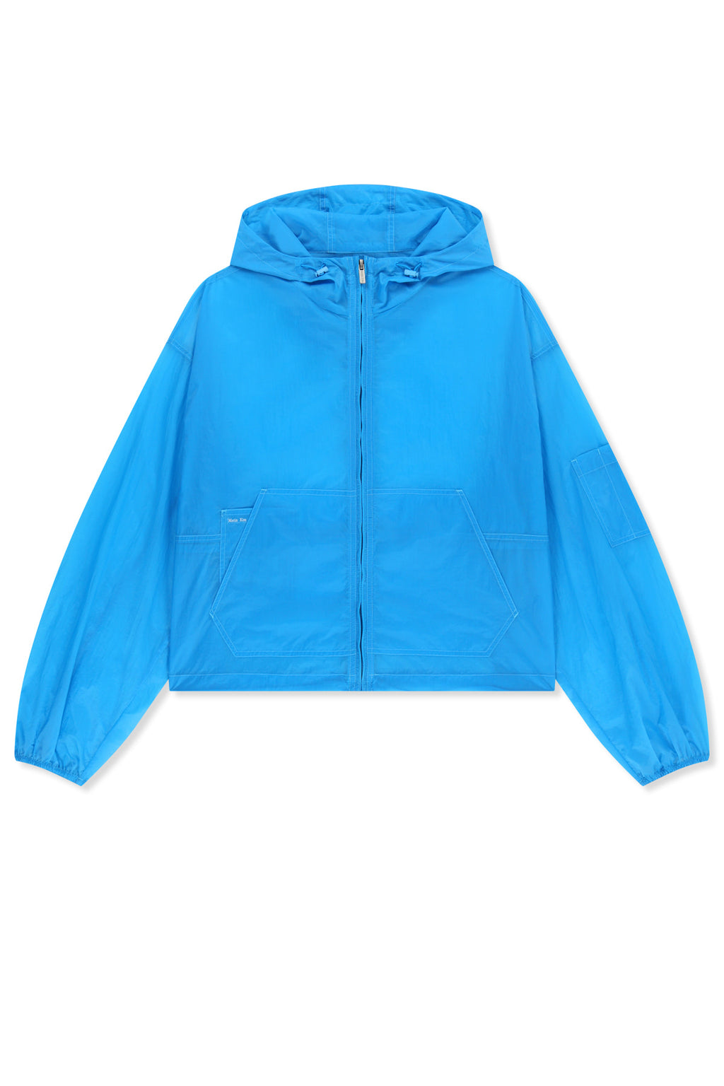 Matinkim Back Logo Hoody Windbreaker For Women IN Blue