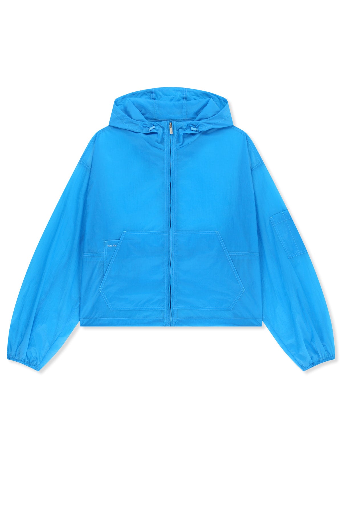 Matinkim Back Logo Hoody Windbreaker For Women IN Blue