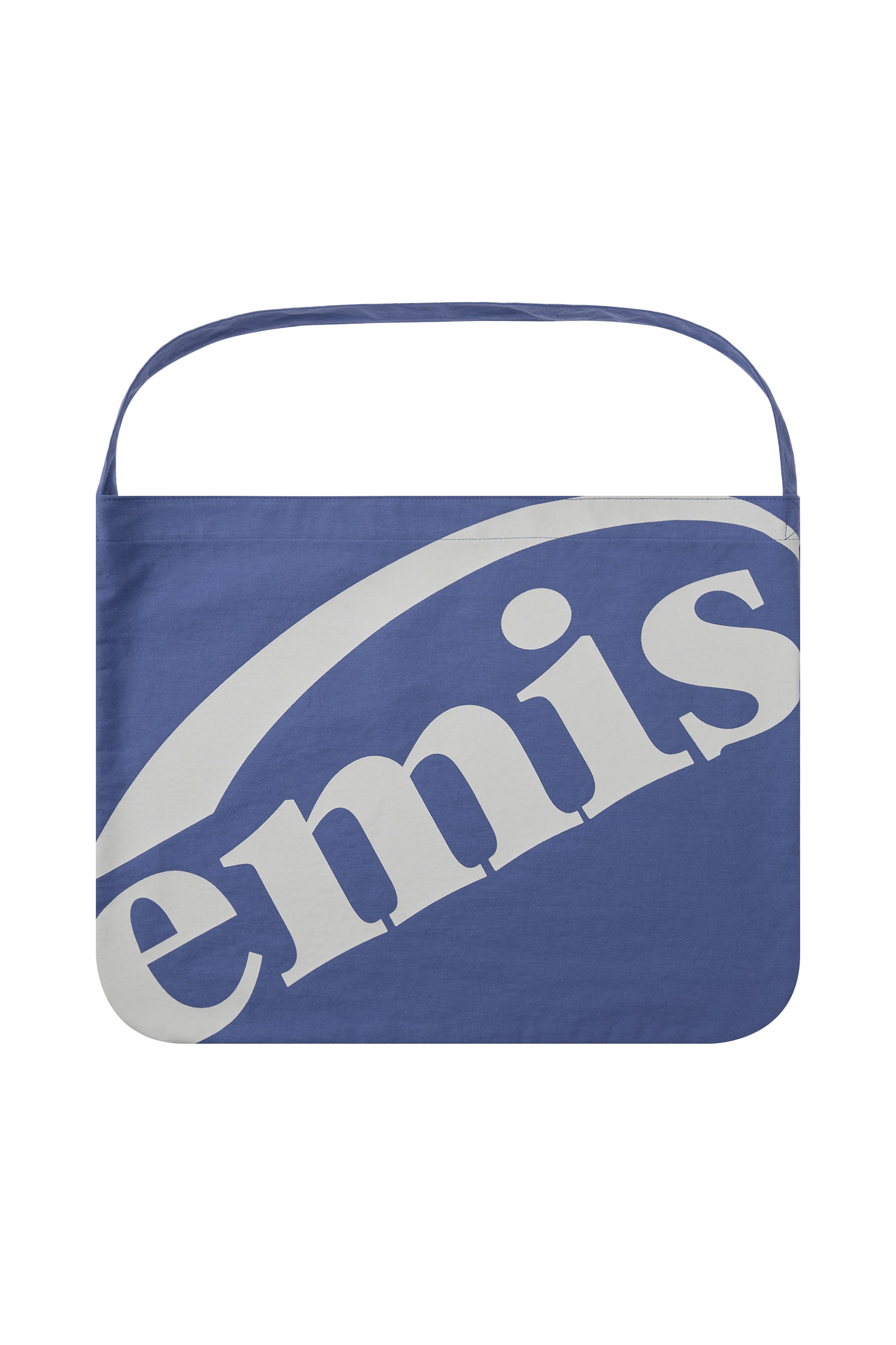 CROPPED LOGO COTTON ECO BAG-BLUE