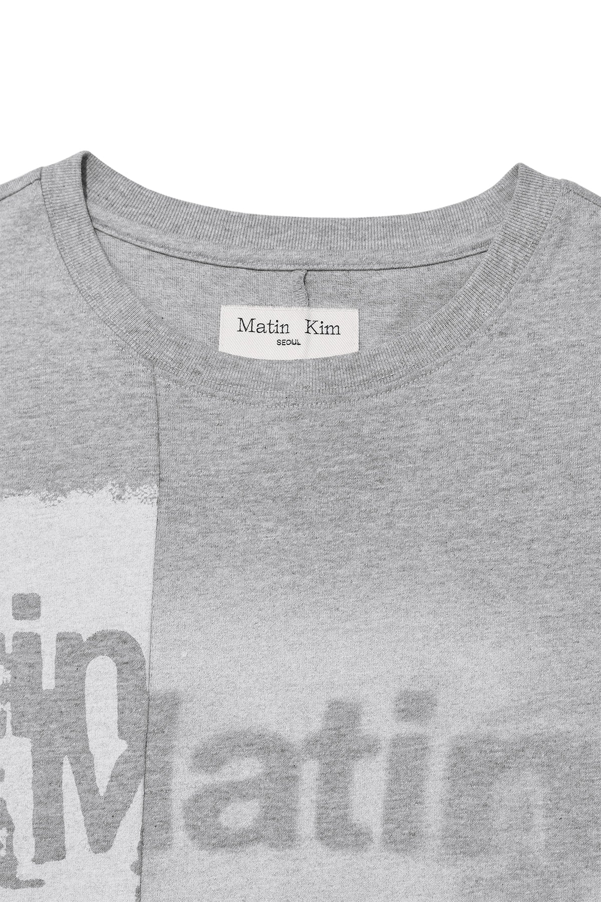 Matinkim Unbalance Printing Top For Men IN Grey