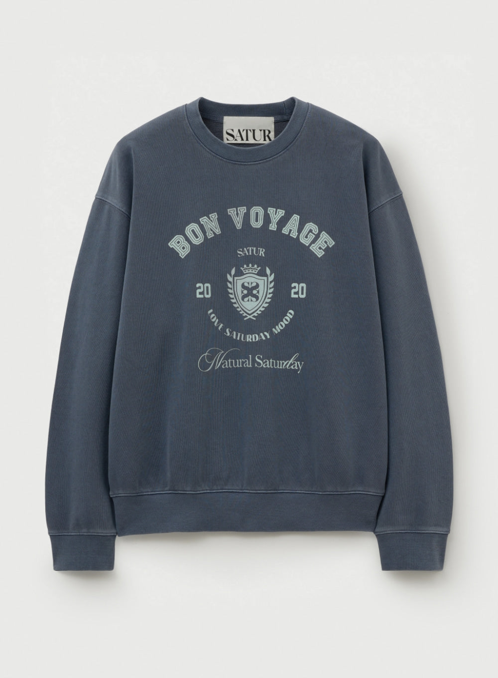 [satur] Bon Voyage Dyed Sweatshirt - Navy