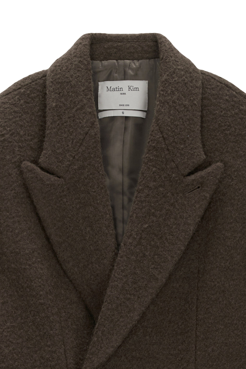 Matinkim Two Button Pocket Wool Jacket IN Khaki Brown
