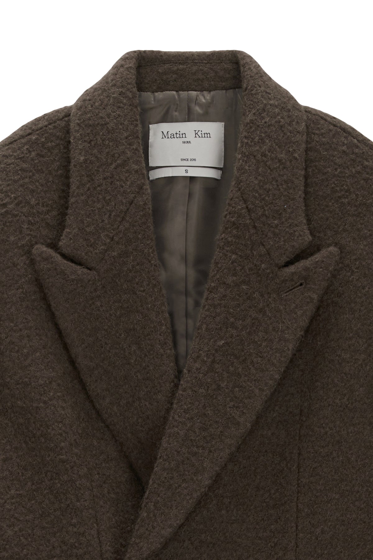 Matinkim Two Button Pocket Wool Jacket IN Khaki Brown
