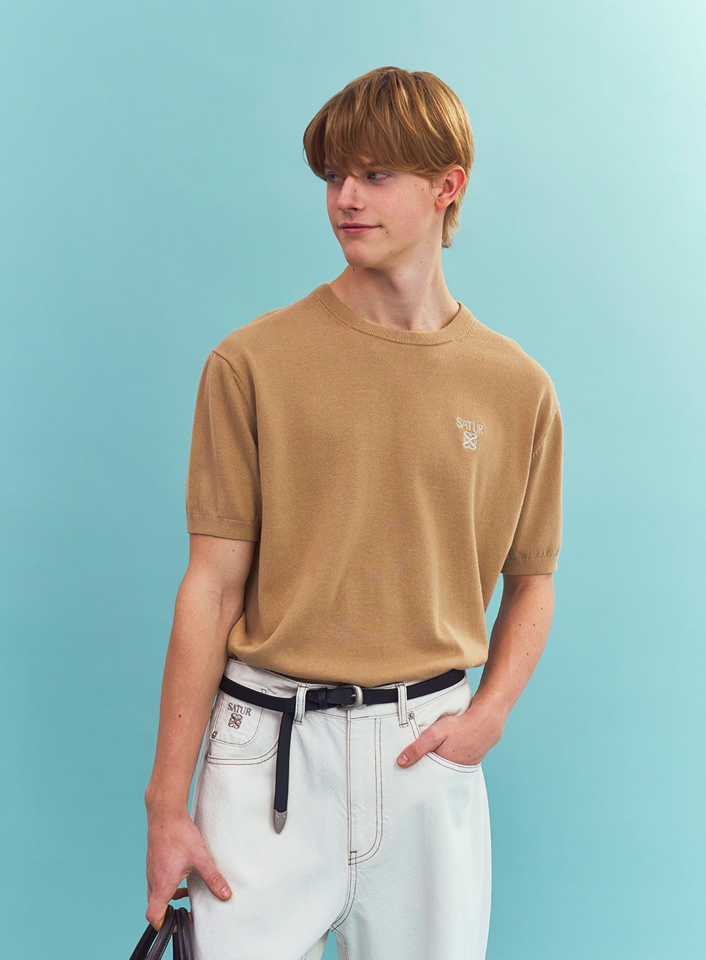 Satur Loren Fine Half Knit - Beige