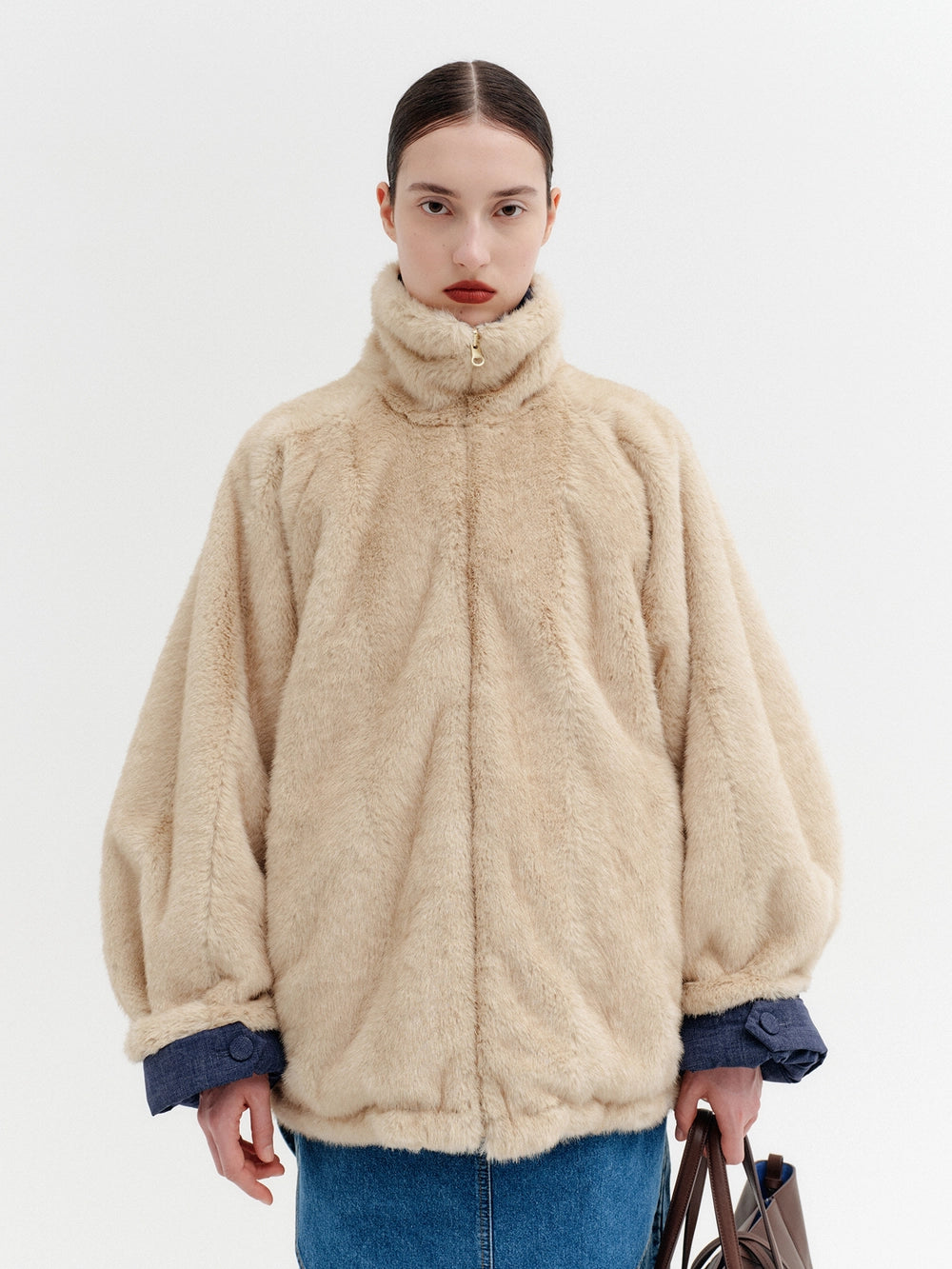 EENK Dual Face Zip-Up Jacket - Navy