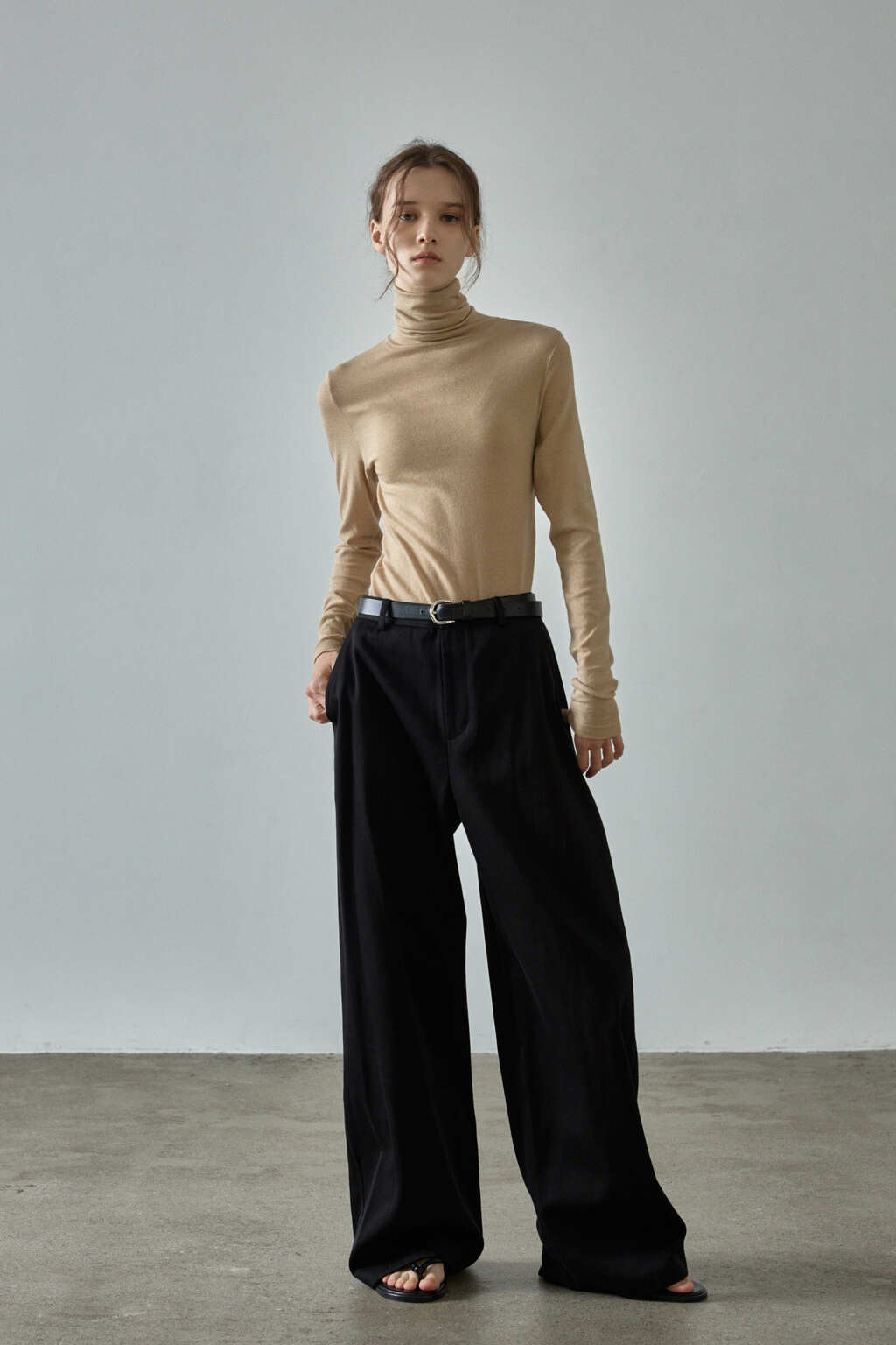 Facade Pattern Relaxed Cotton Pants black