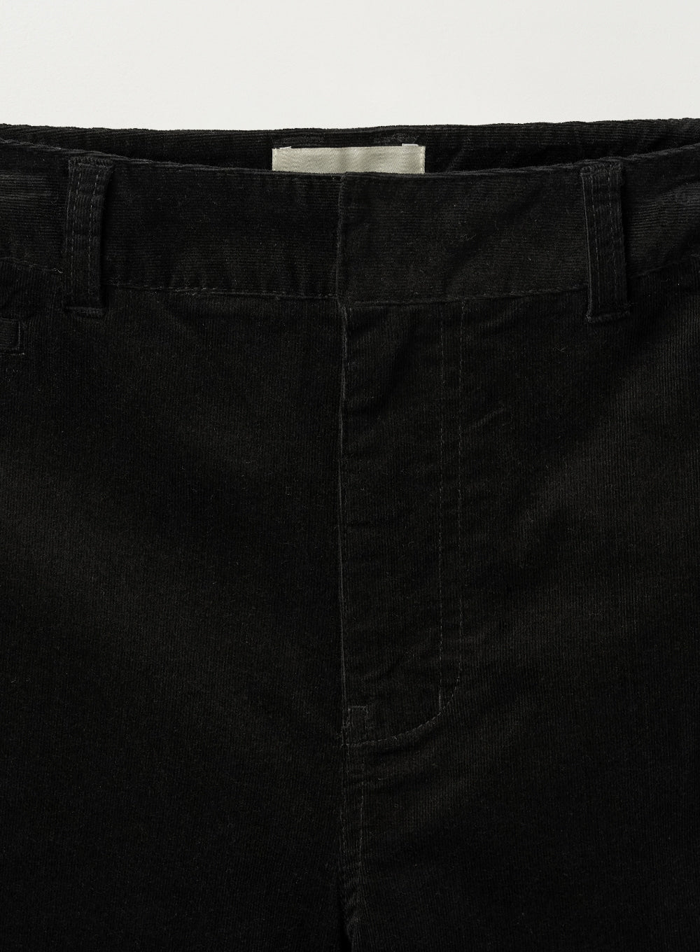 [satur] (W) Soft Corduroy Semi Flared Pants - Black