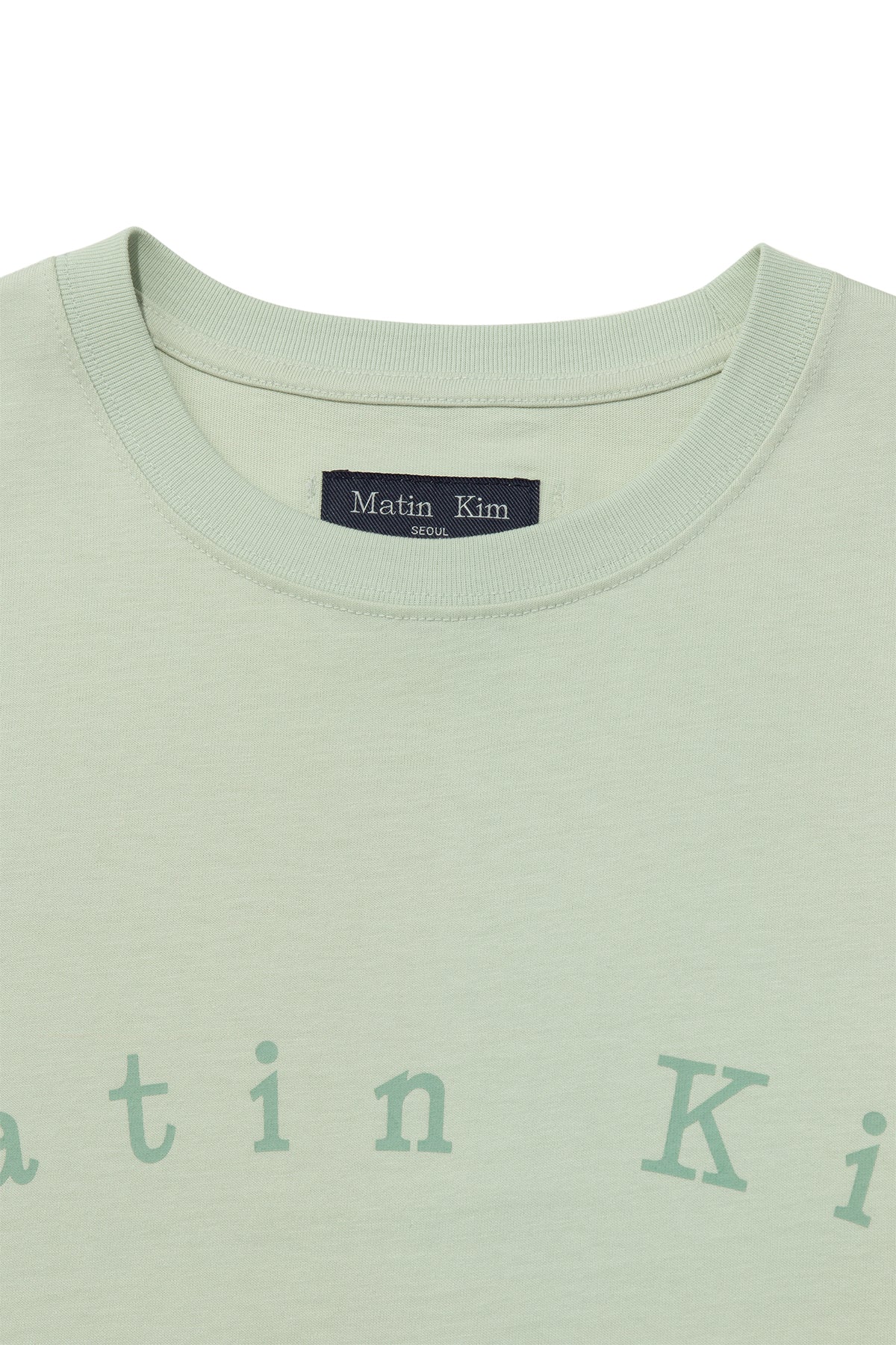 Matinkim Minimal Arch Logo Top For Men IN Mint