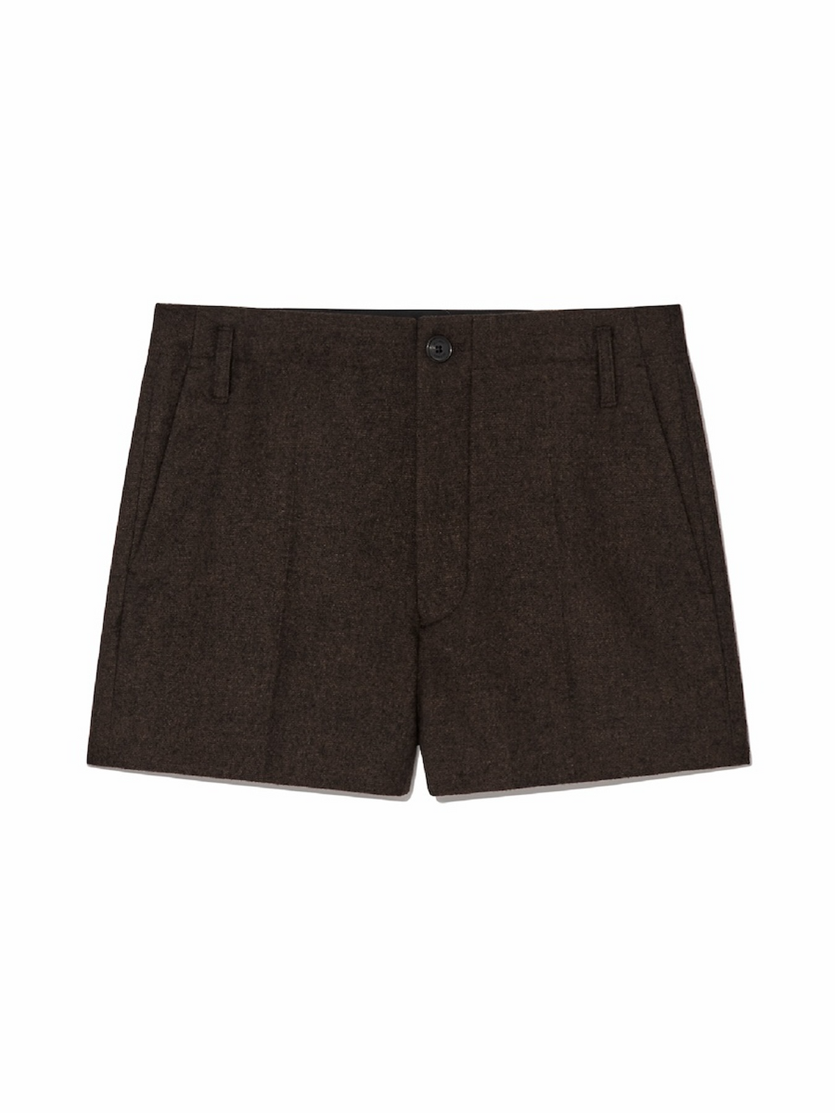 GLOWNY G Wool Mini Shorts (Brown)